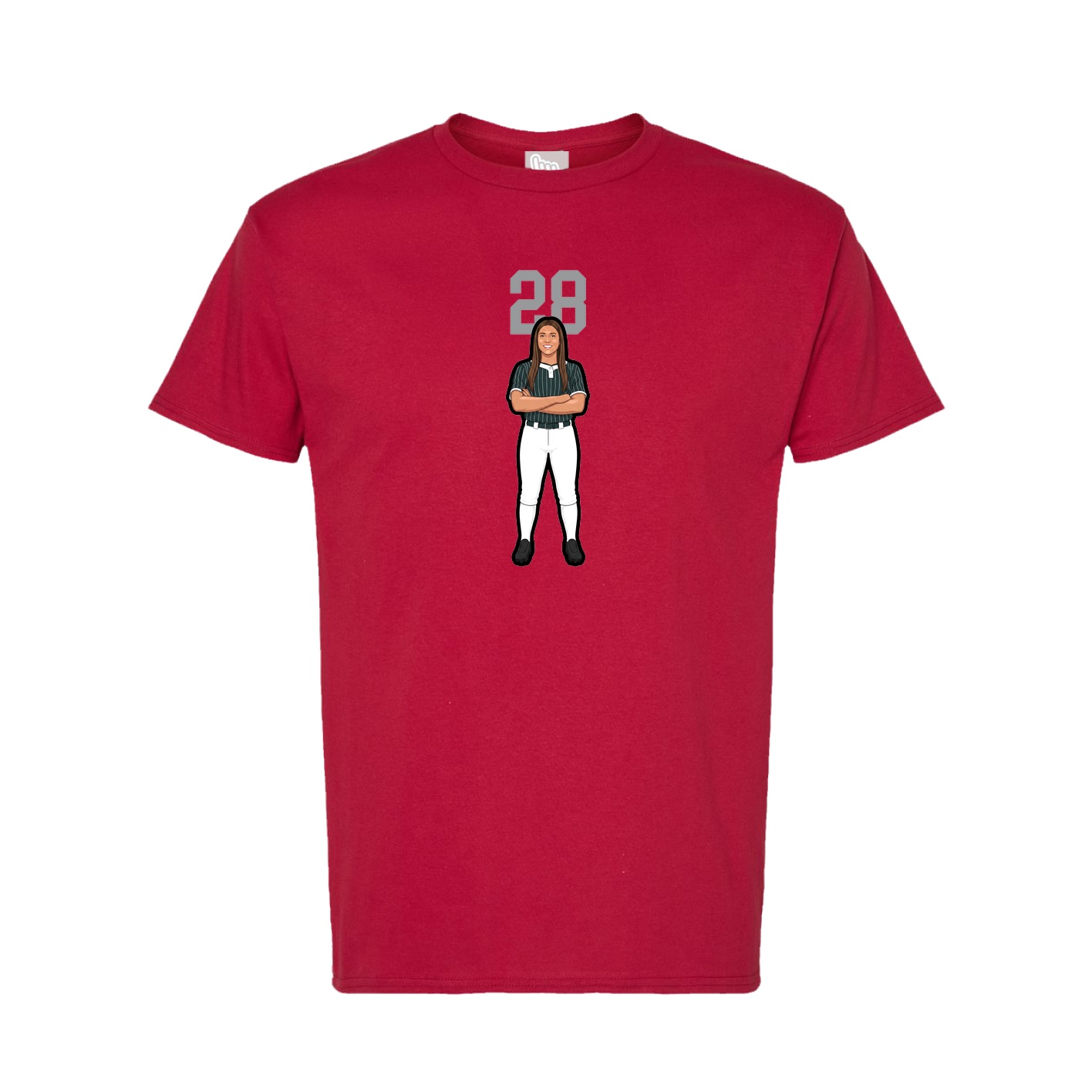 Tee — Number Top in Crimson