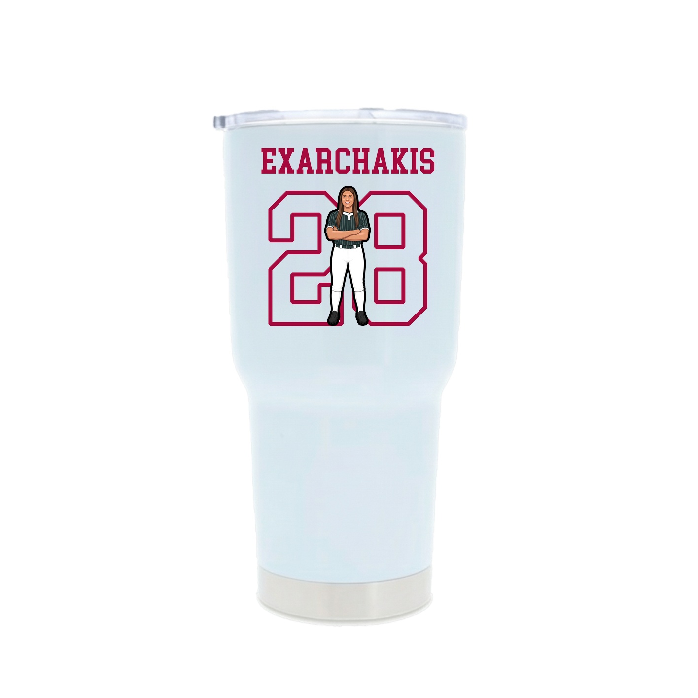 30oz Stainless Steel Tumbler — Shirsey in White