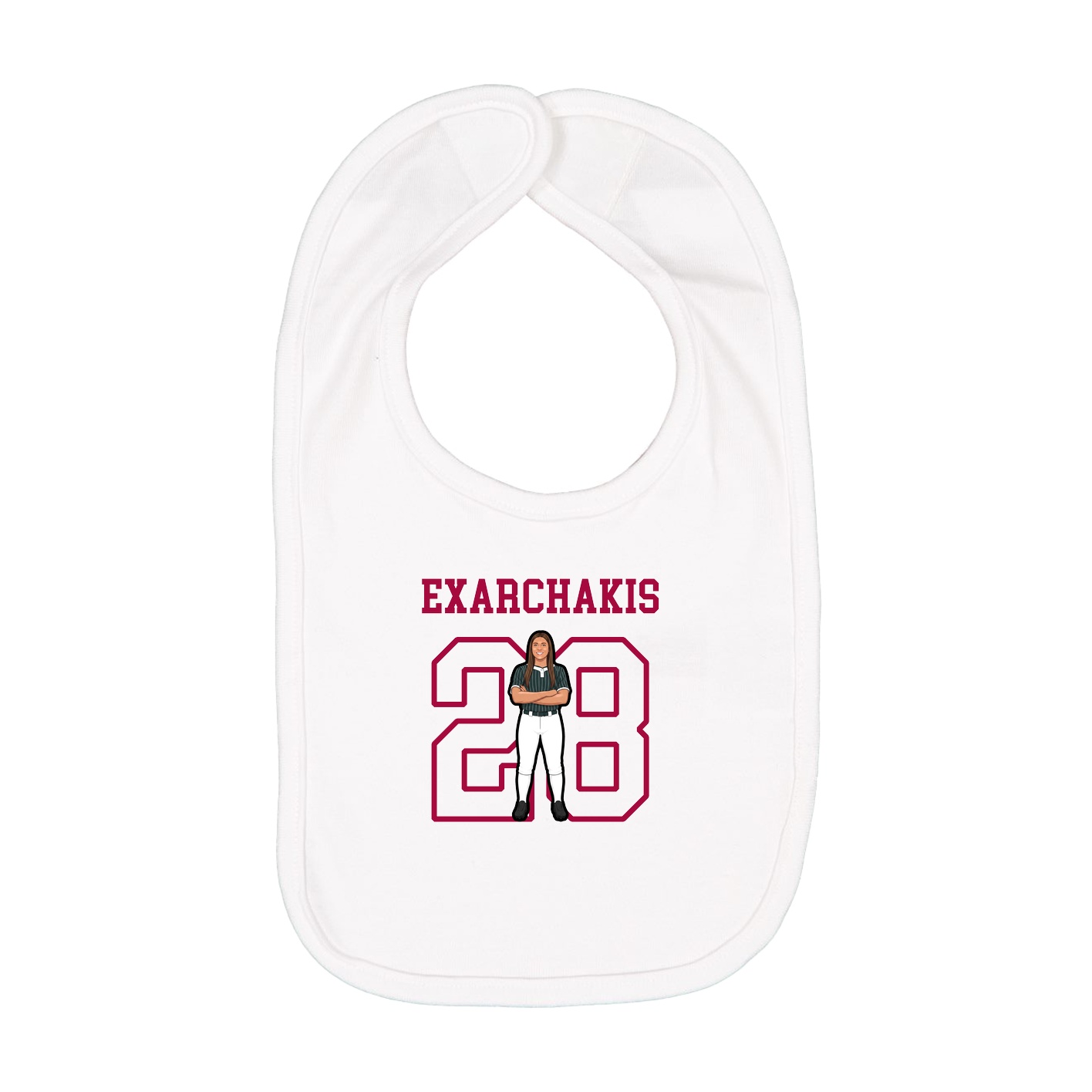 Infant Bib — Shirsey in White