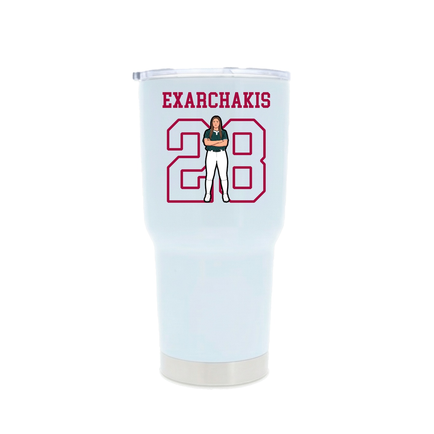 30oz Stainless Steel Tumbler — Shirsey in White