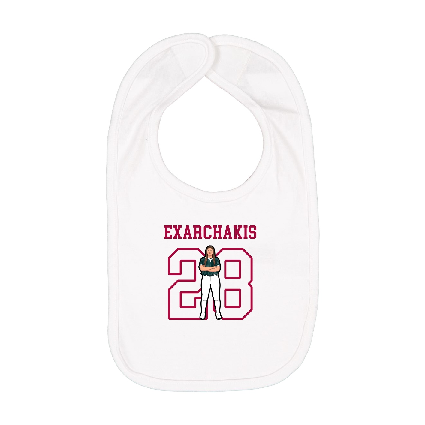 Infant Bib — Shirsey in White