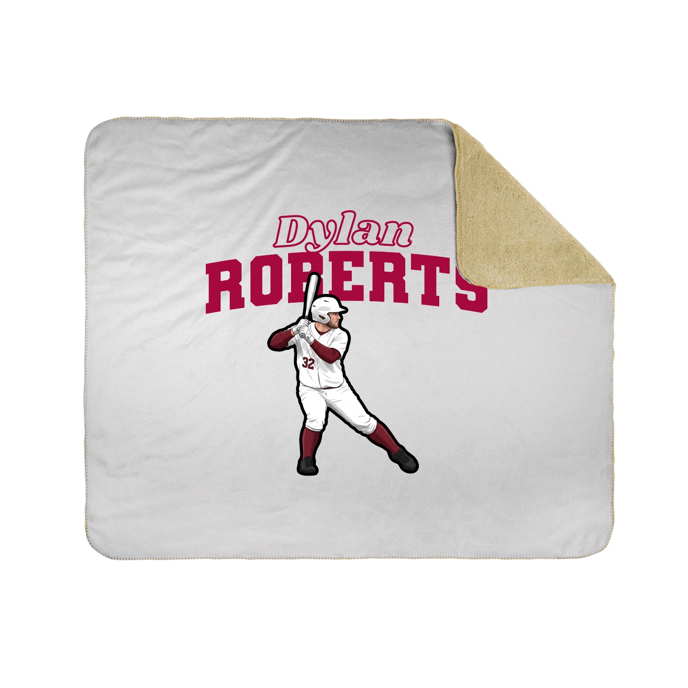 Throw Blanket — Name Arch in White
