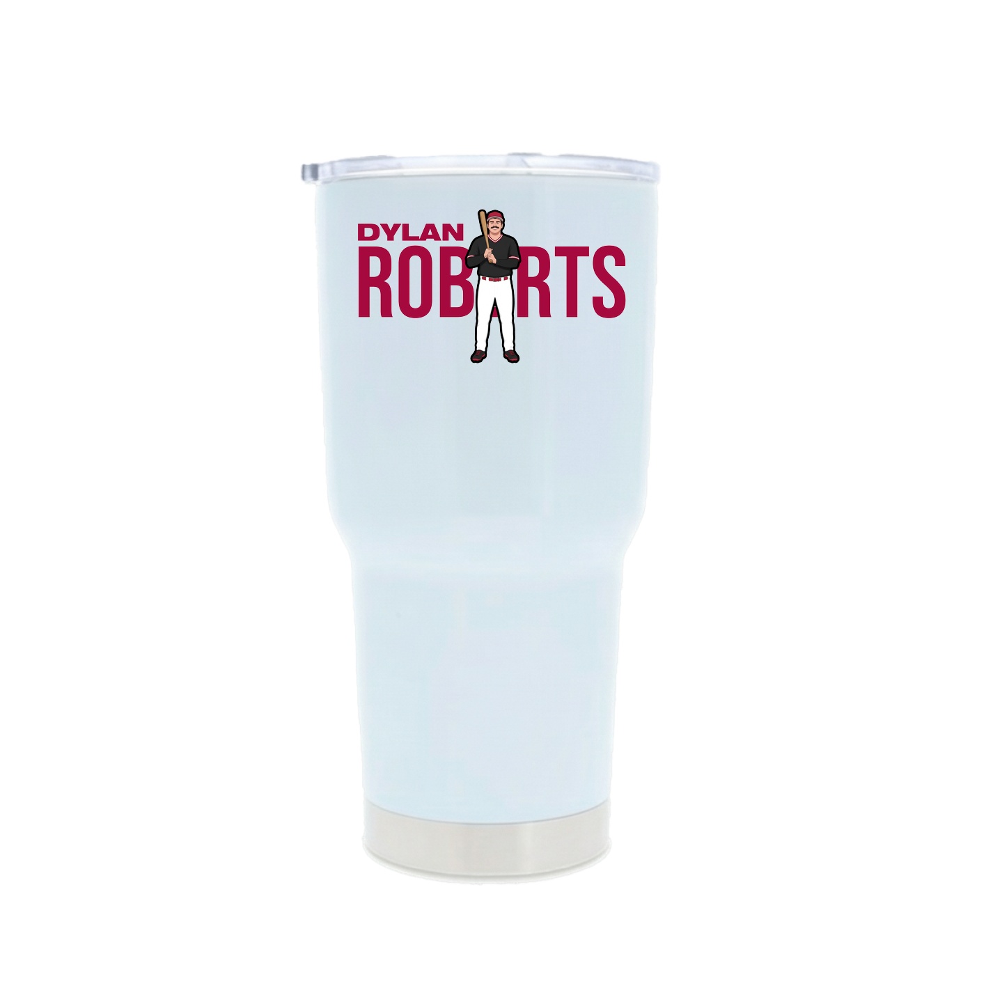 30oz Stainless Steel Tumbler — Player Name in White