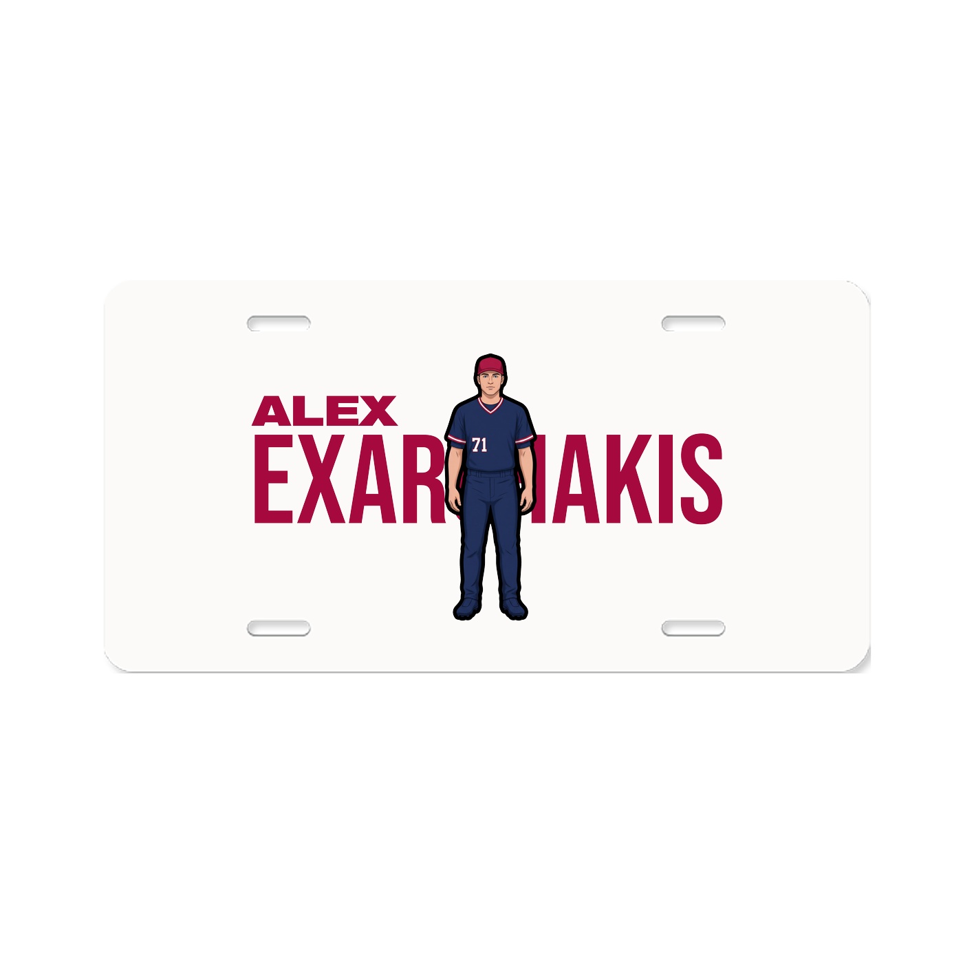 License Plate — Player Name in Classic