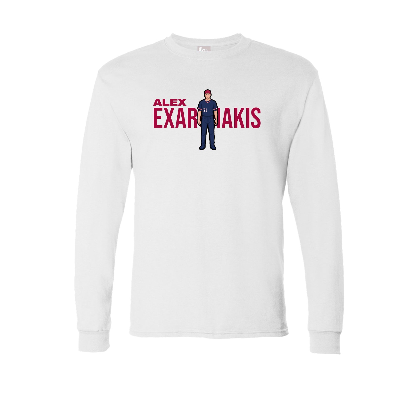 Long Sleeve Tee — Player Name in White