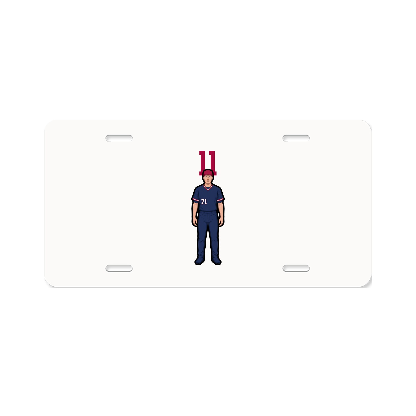 License Plate — Number Top in Classic