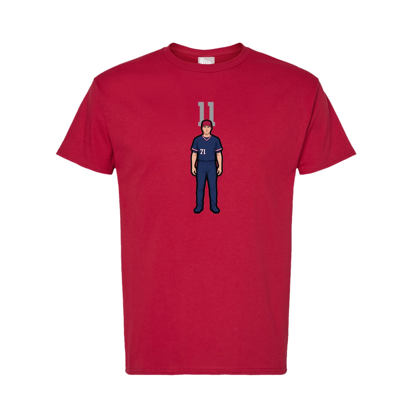 Tee — Number Top in Crimson