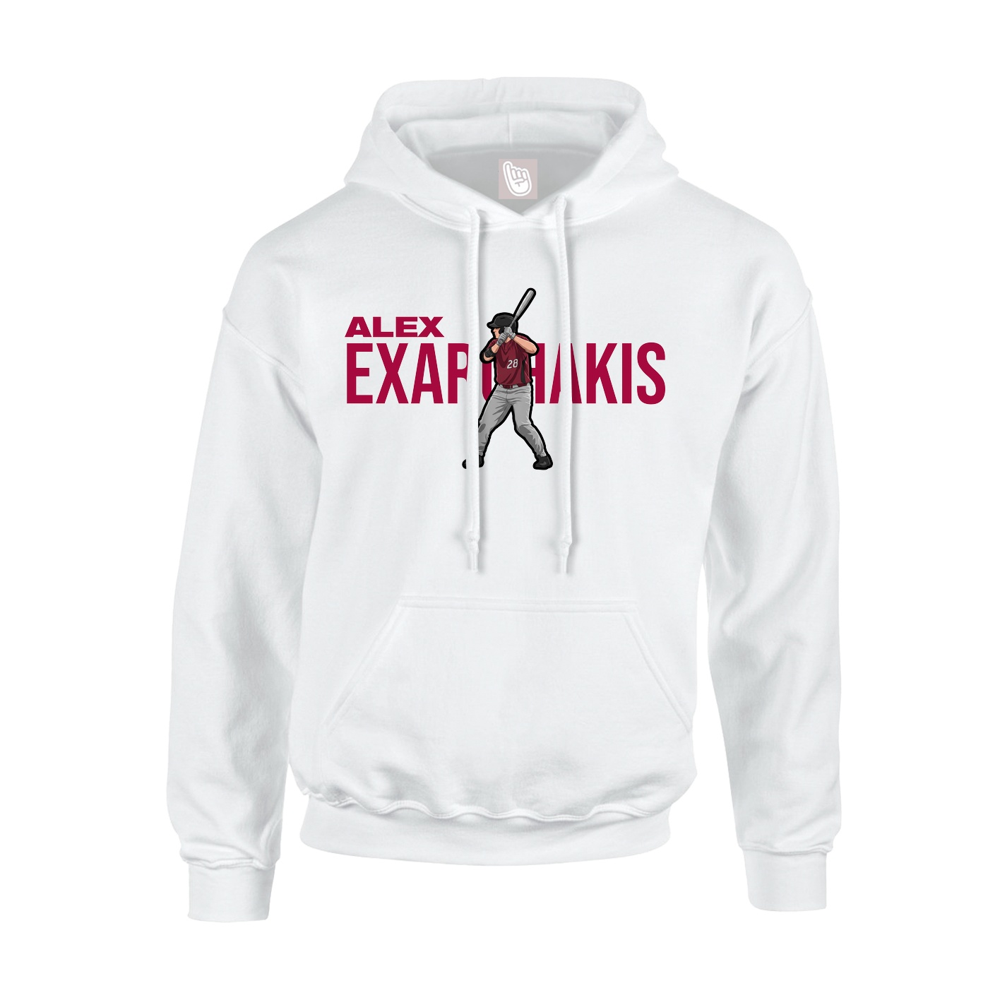 Youth Hoodie — Player Name in White