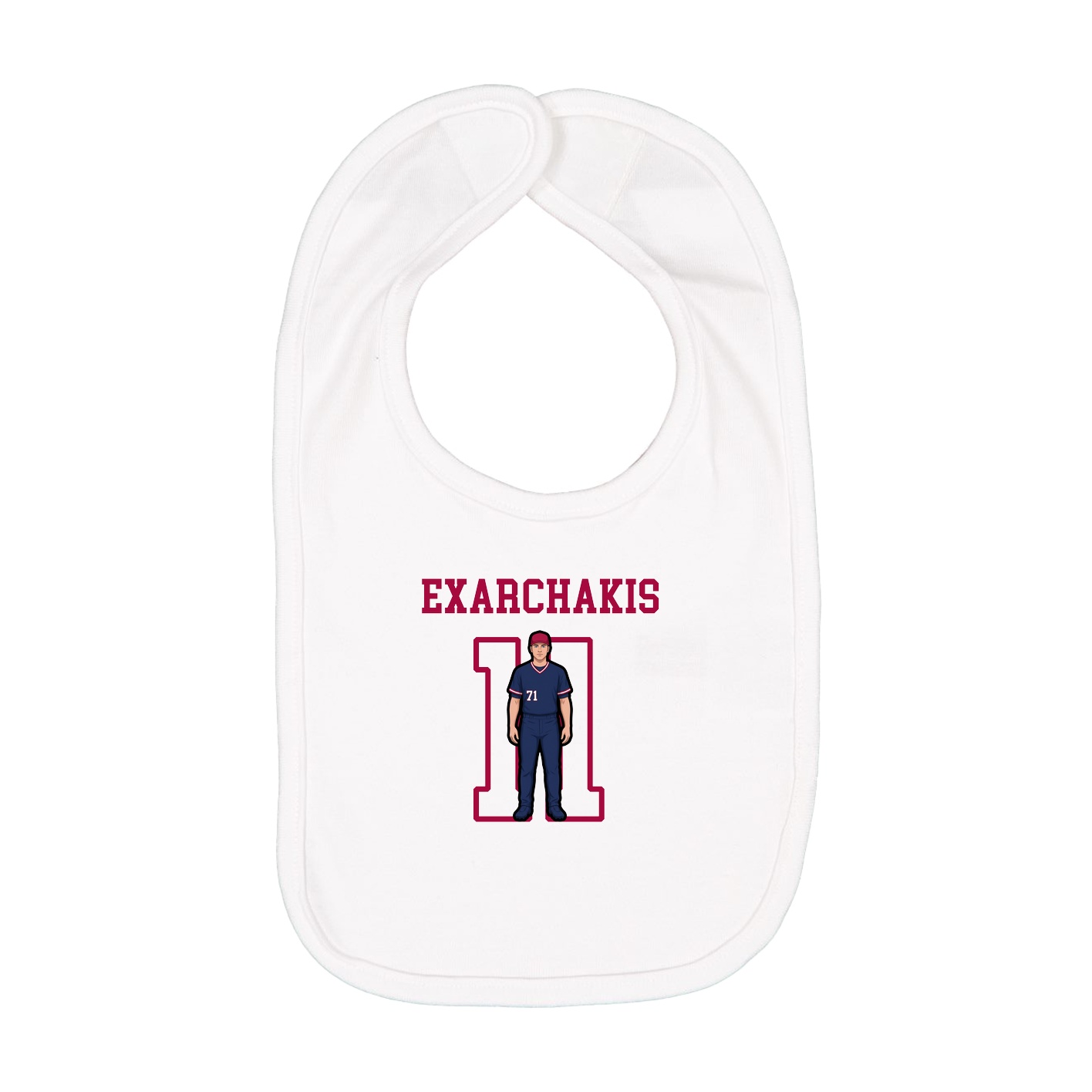Infant Bib — Shirsey in White