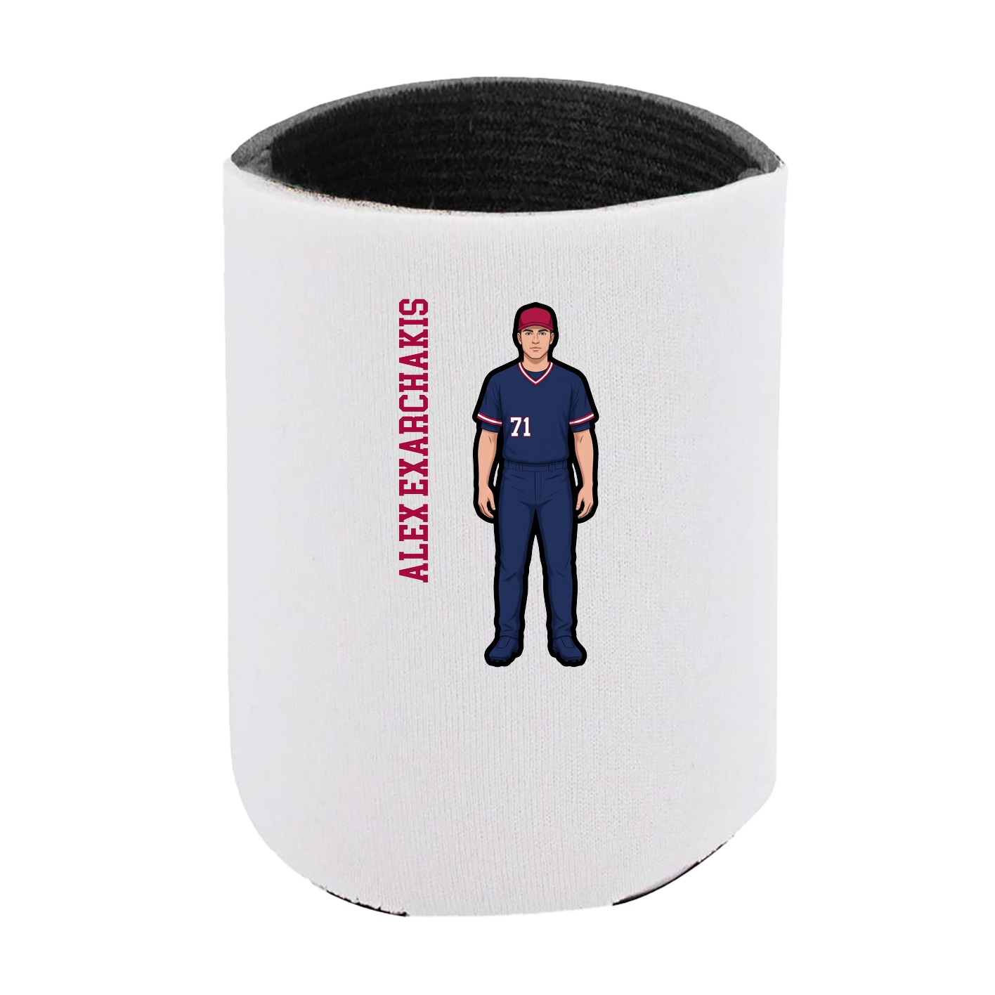 Can Holder — Name Vertical in White
