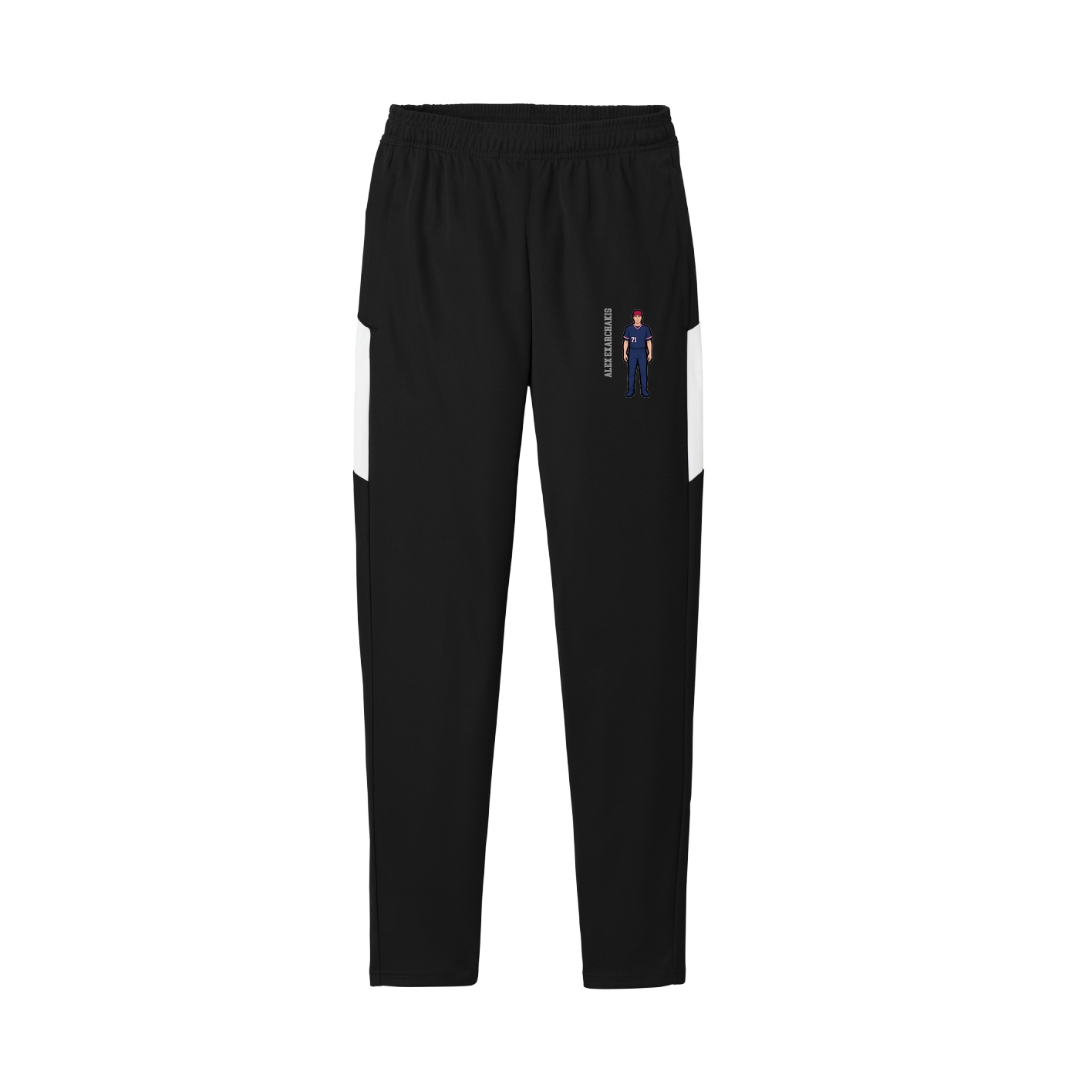 Team Travel Pant — Name Vertical in Black/White