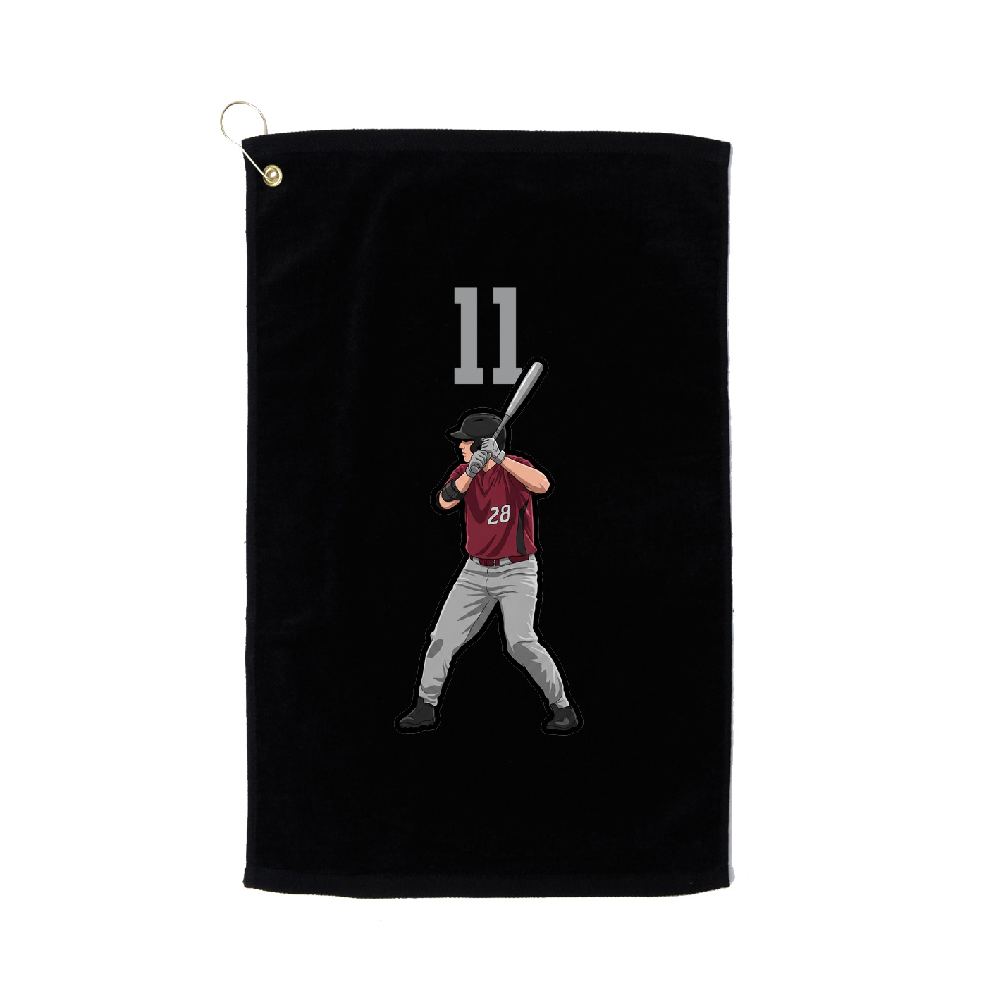 Golf Towel — Number Top in Black