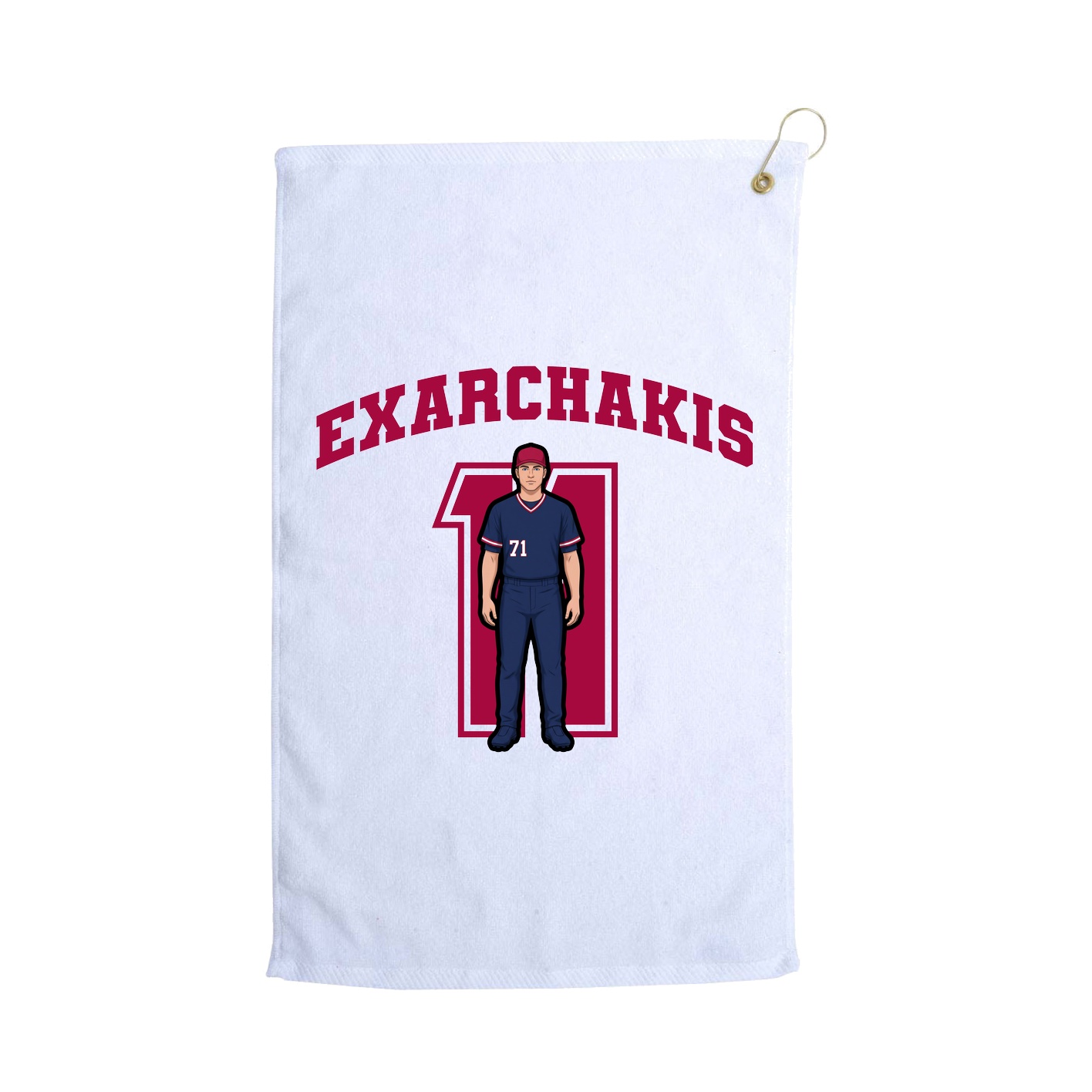 Golf Towel — Number in White