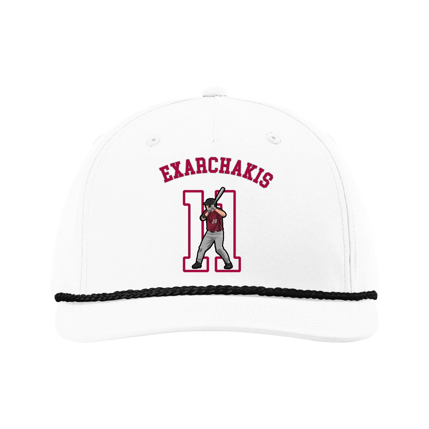 Five-Panel Classic Rope Cap — Shirsey Arch in White