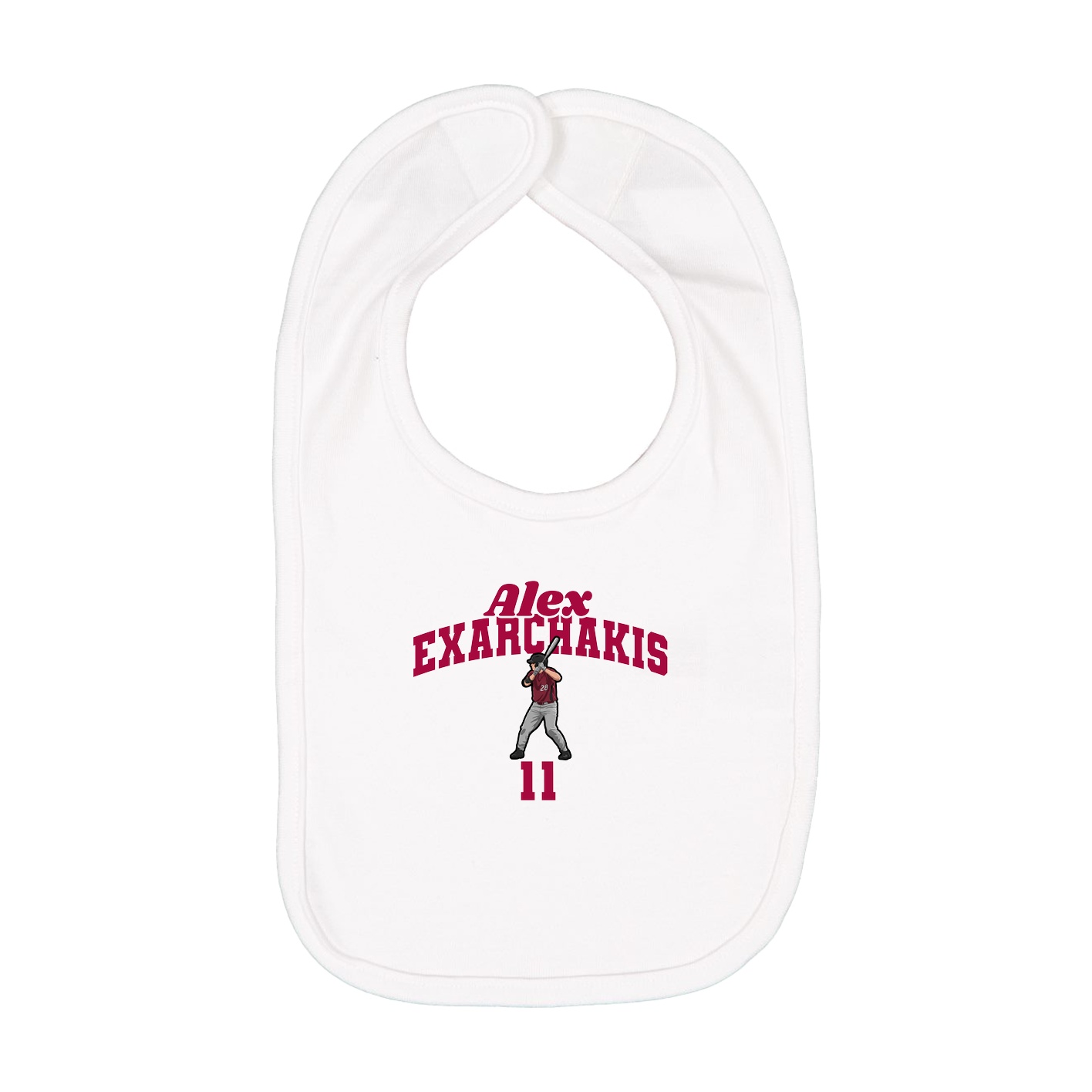 Infant Bib — Signature Arch in White
