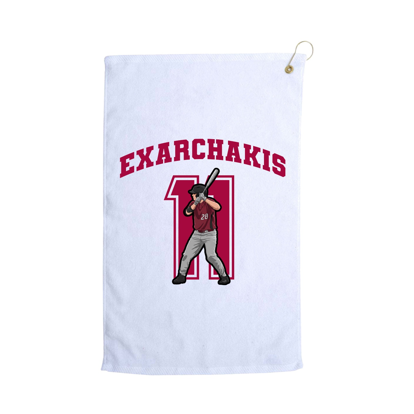 Golf Towel — Number in White