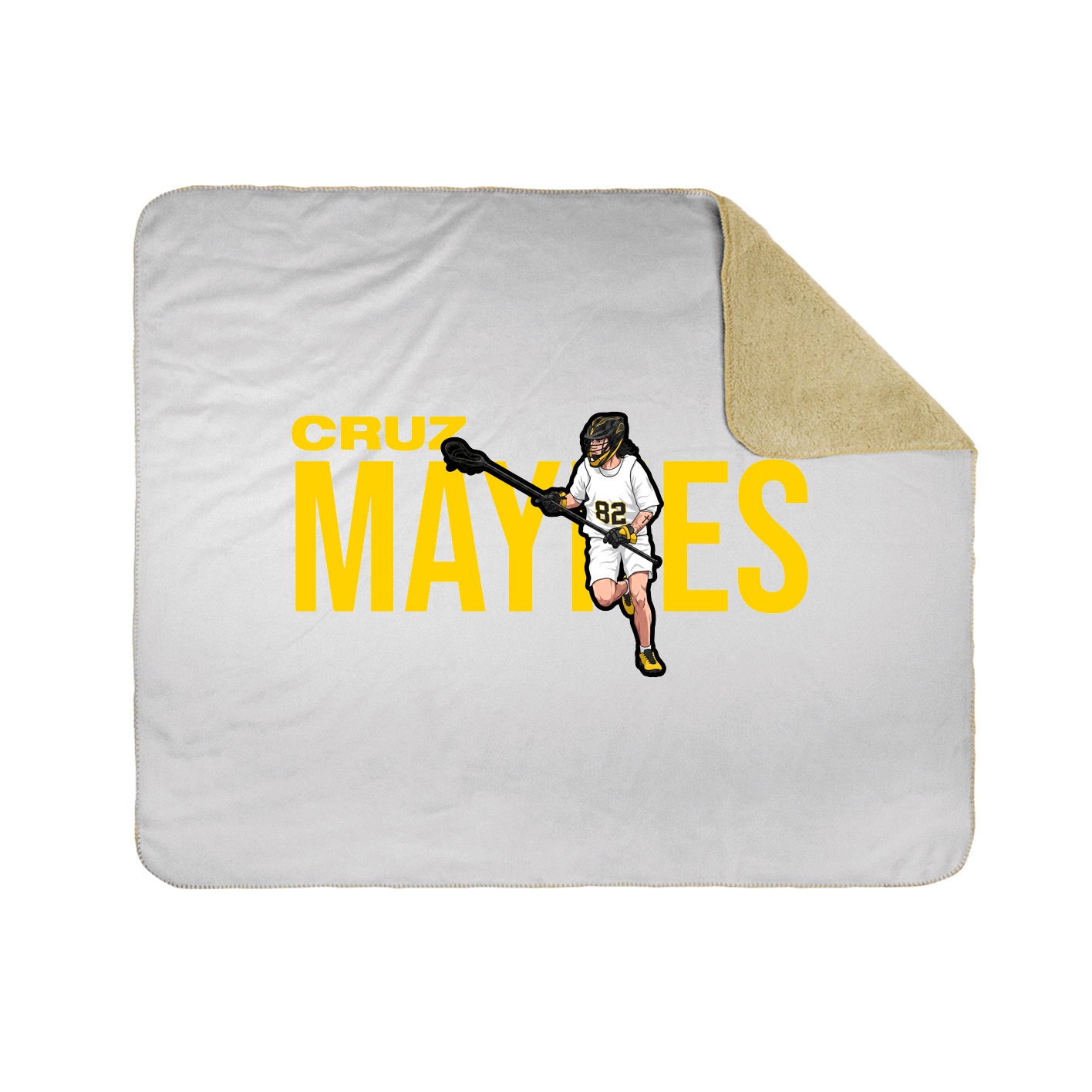 Throw Blanket — Player Name in White