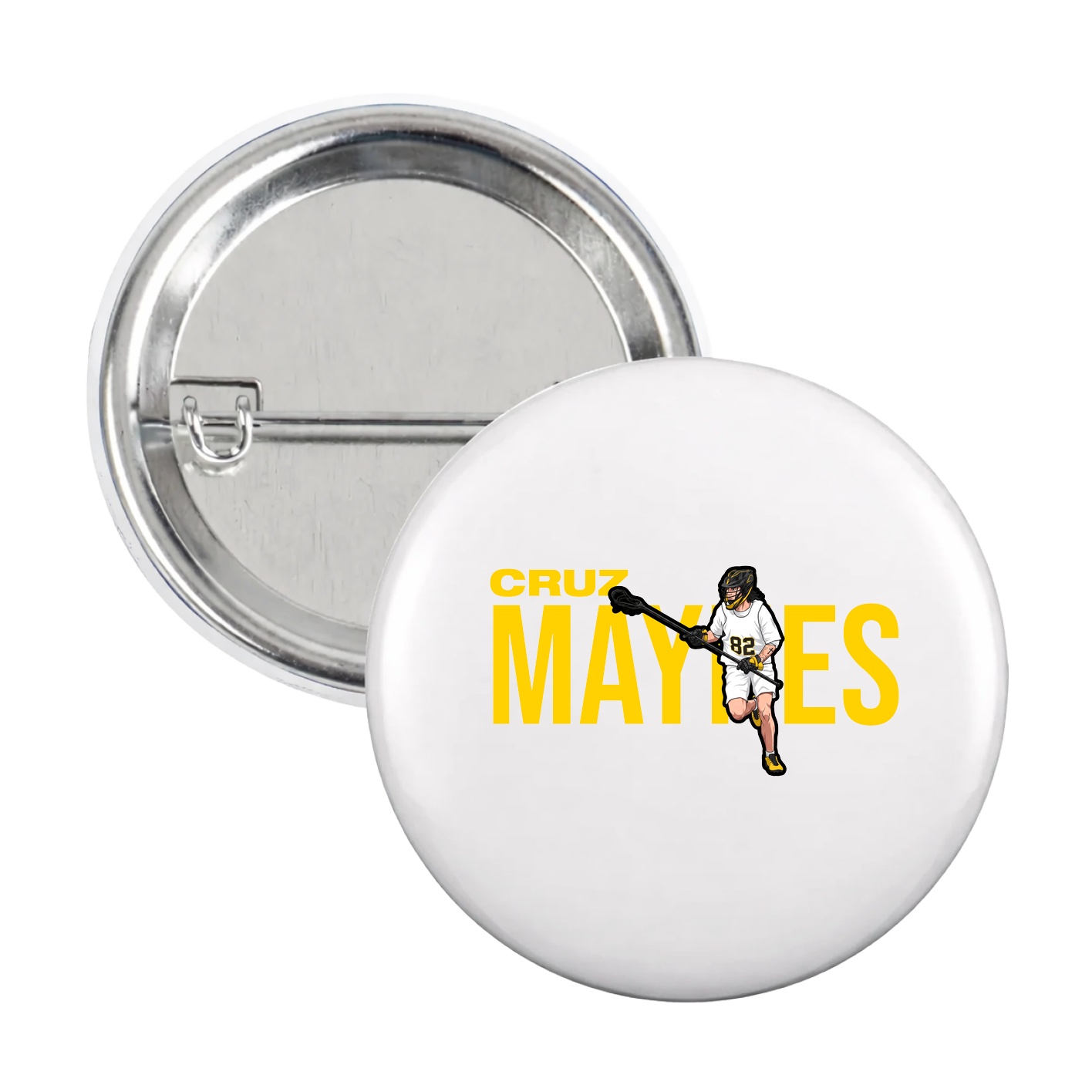 Game Day Button — Player Name in White
