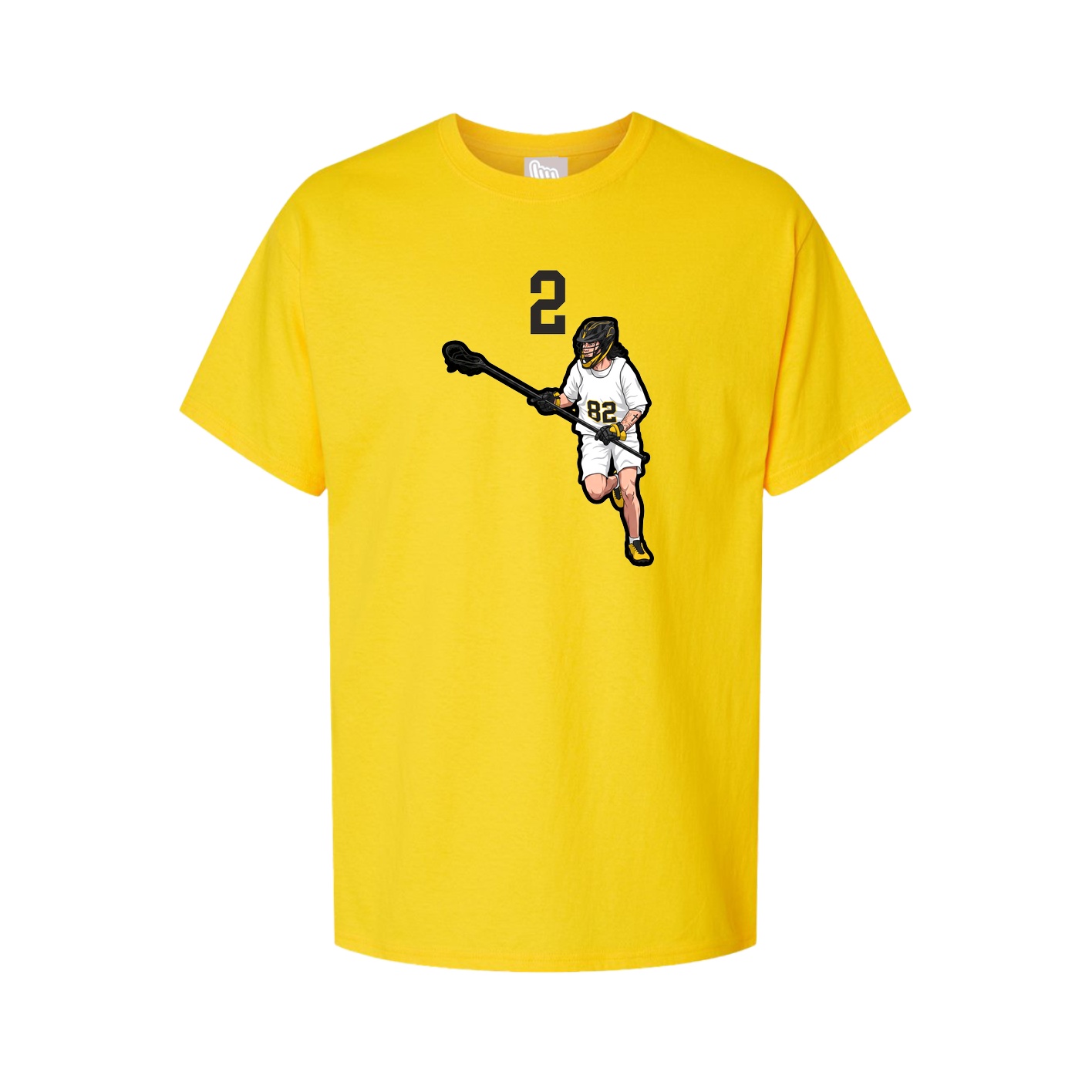 Youth Tee — Number Top in Gold