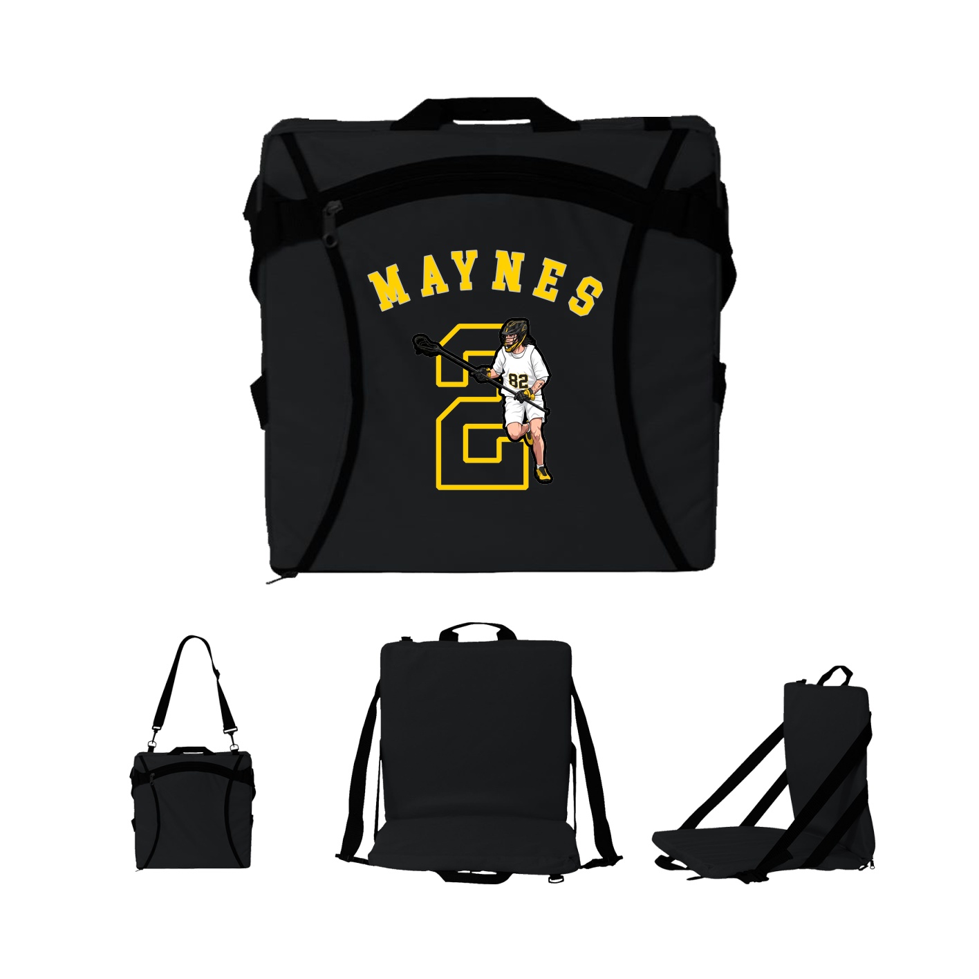 Folding Stadium Seat — Shirsey Arch in Black