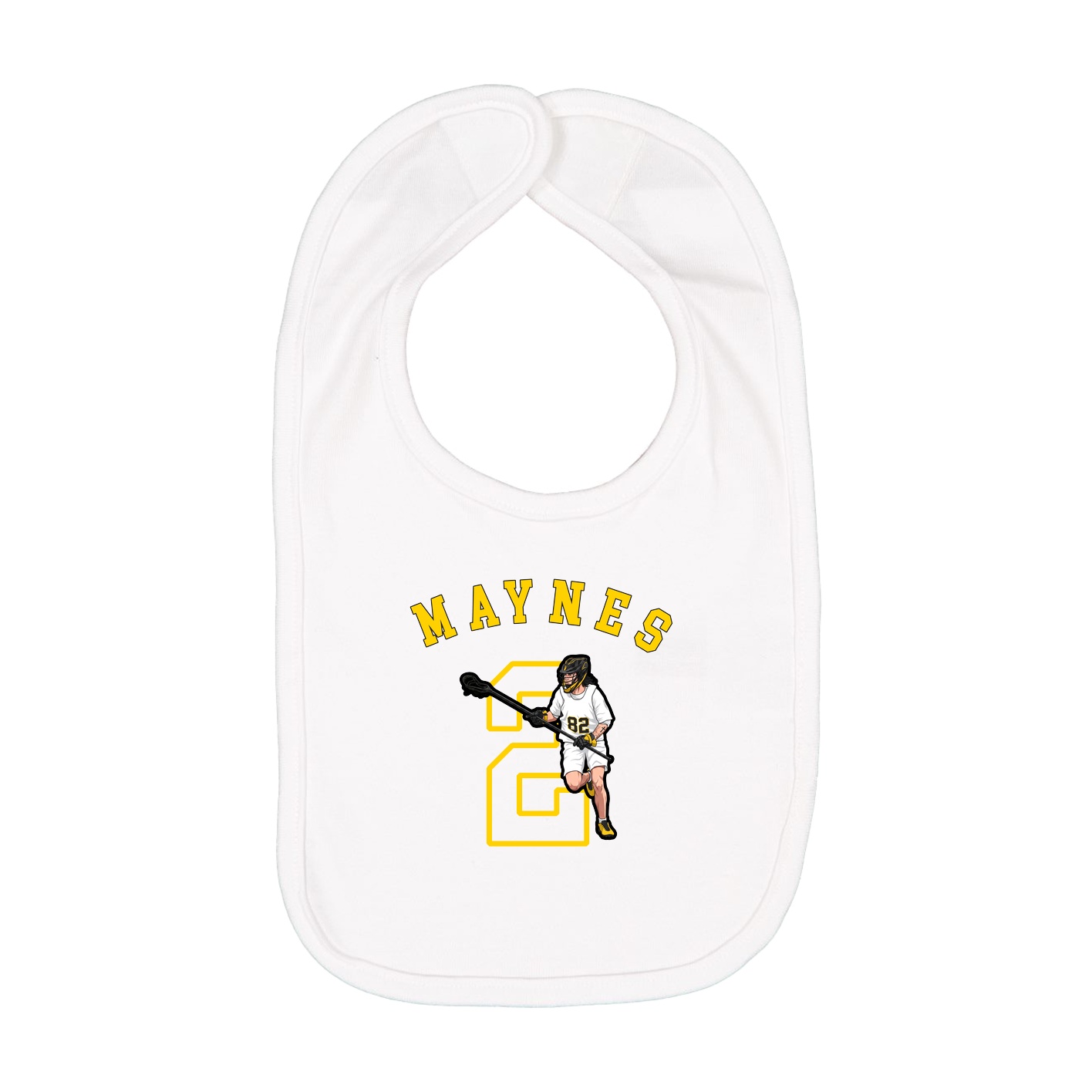 Infant Bib — Shirsey Arch in White