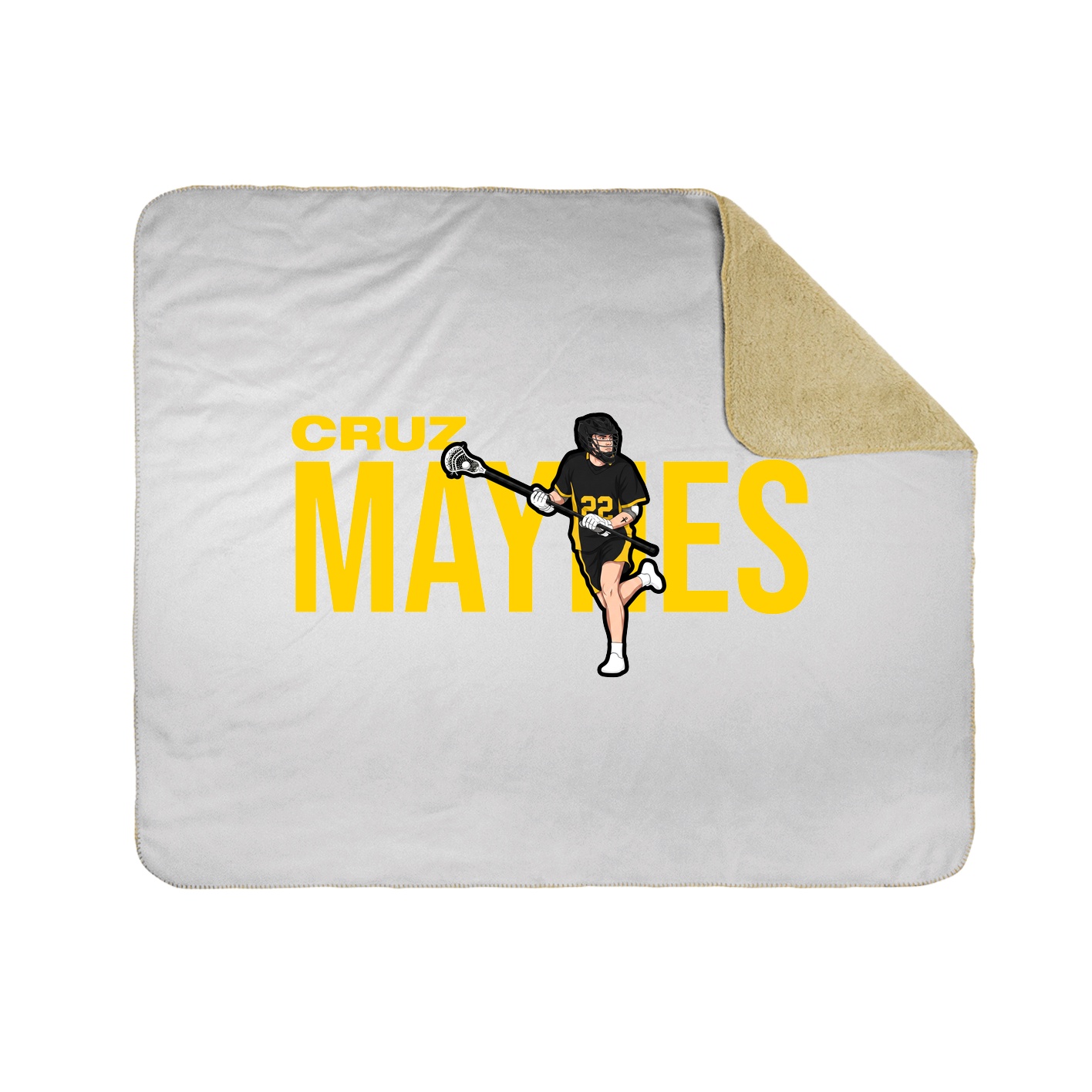 Throw Blanket — Player Name in White