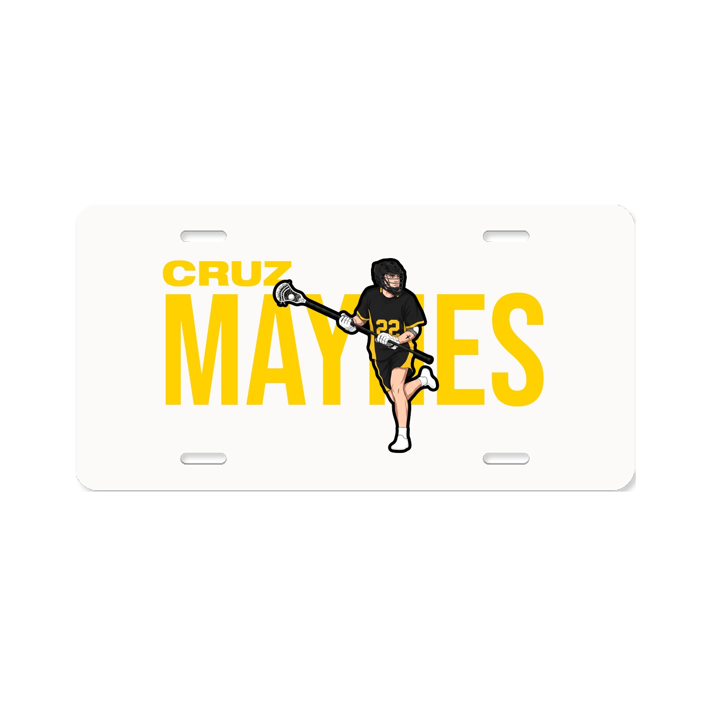 License Plate — Player Name in Classic