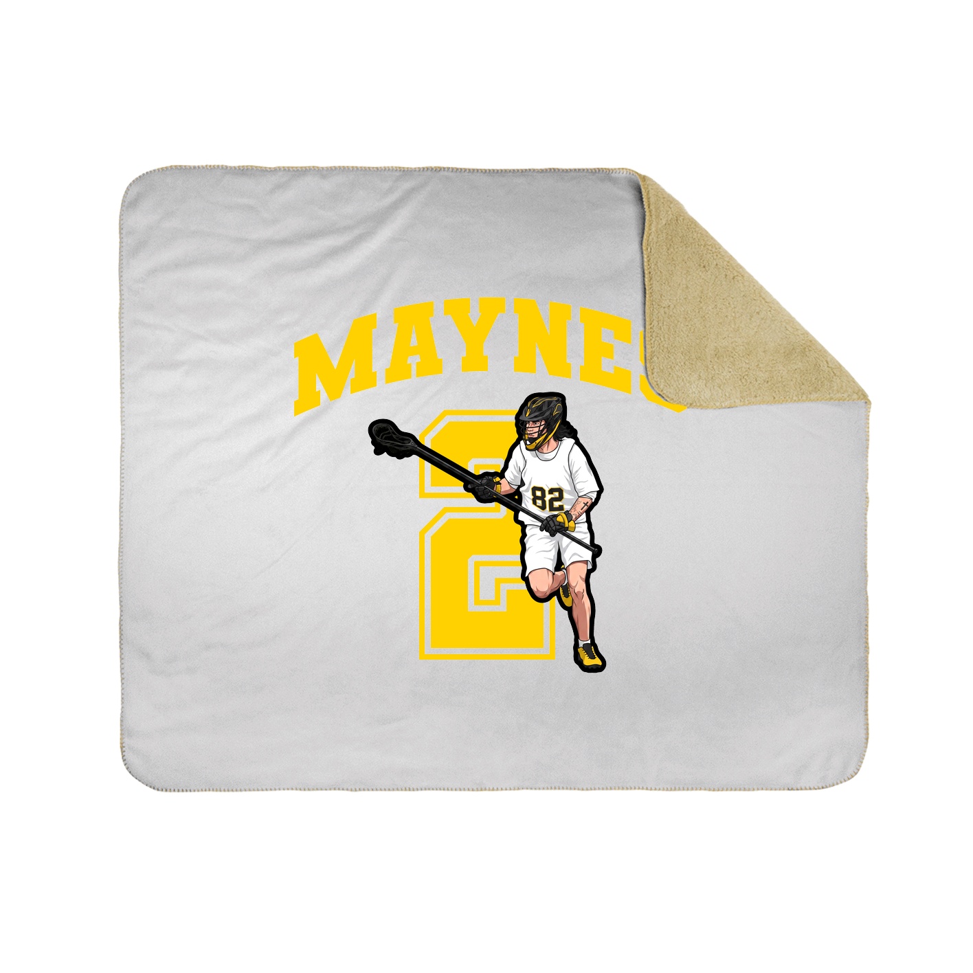 Throw Blanket — Number in White
