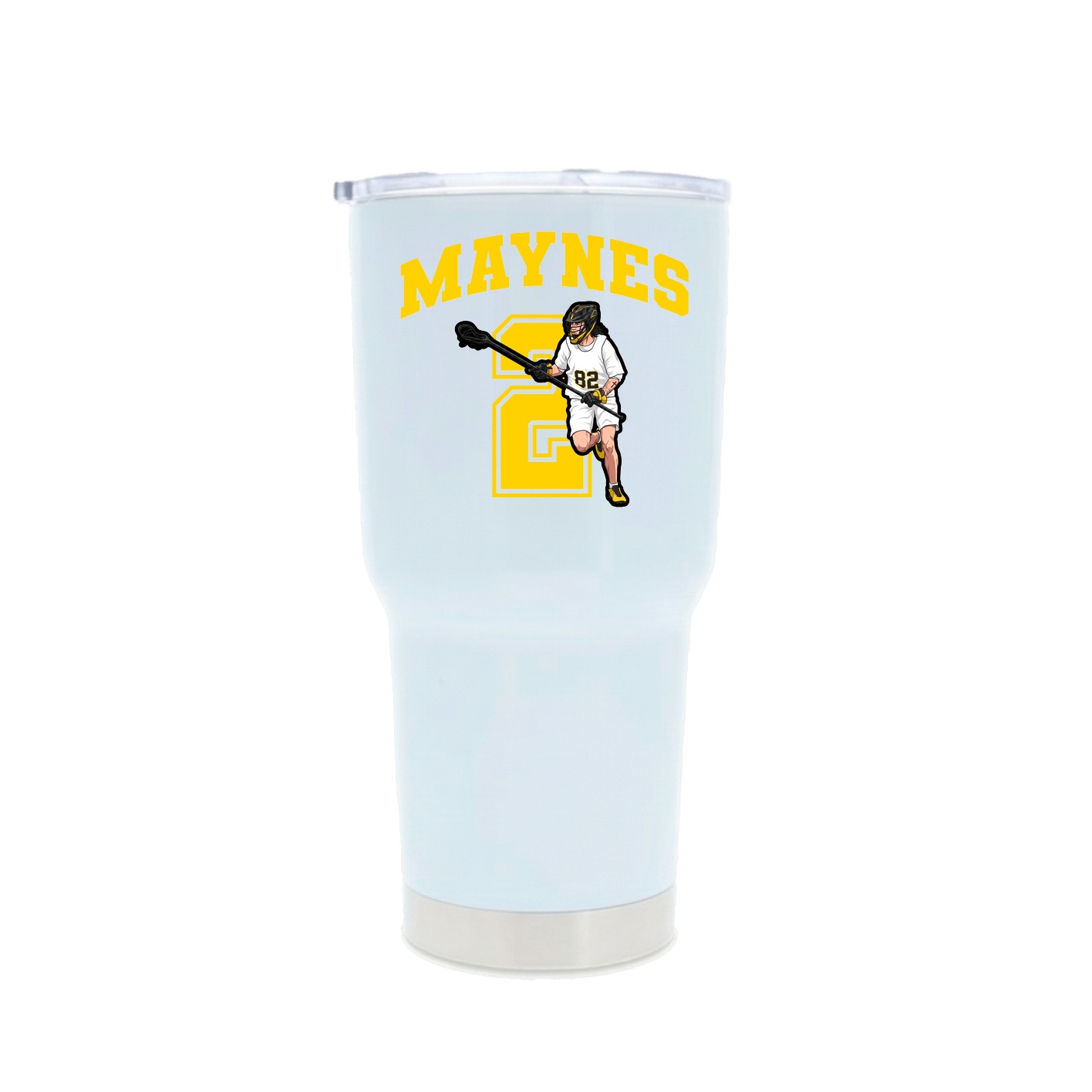 30oz Stainless Steel Tumbler — Number in White