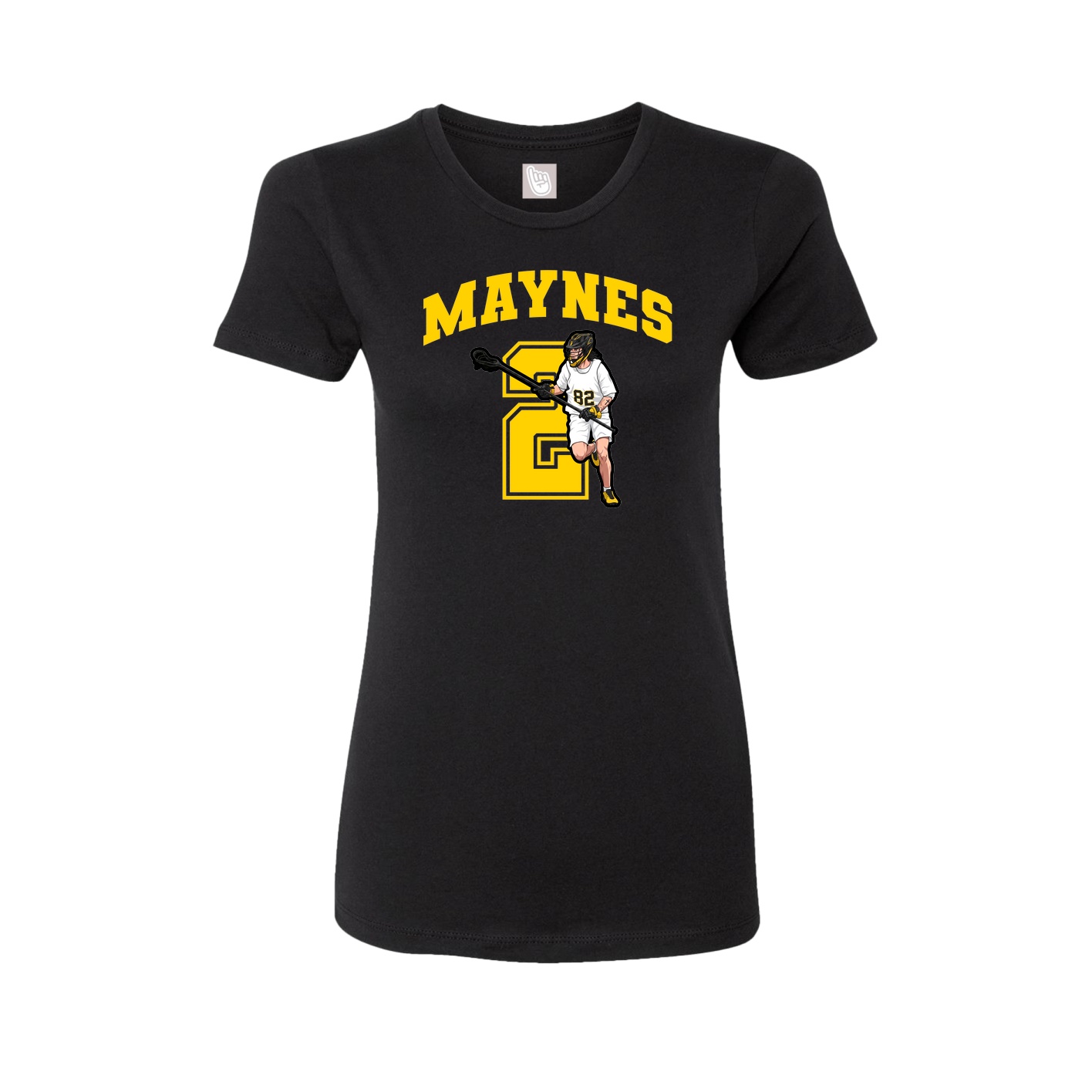 Fitted Women's Tee — Number in Black