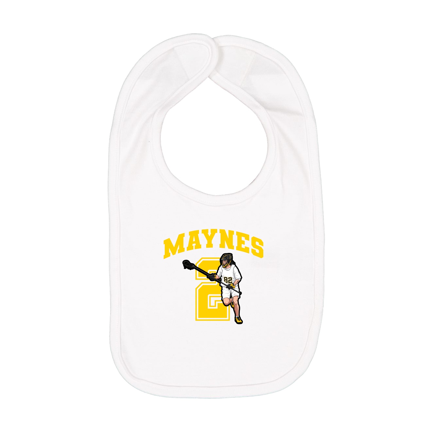 Infant Bib — Number in White