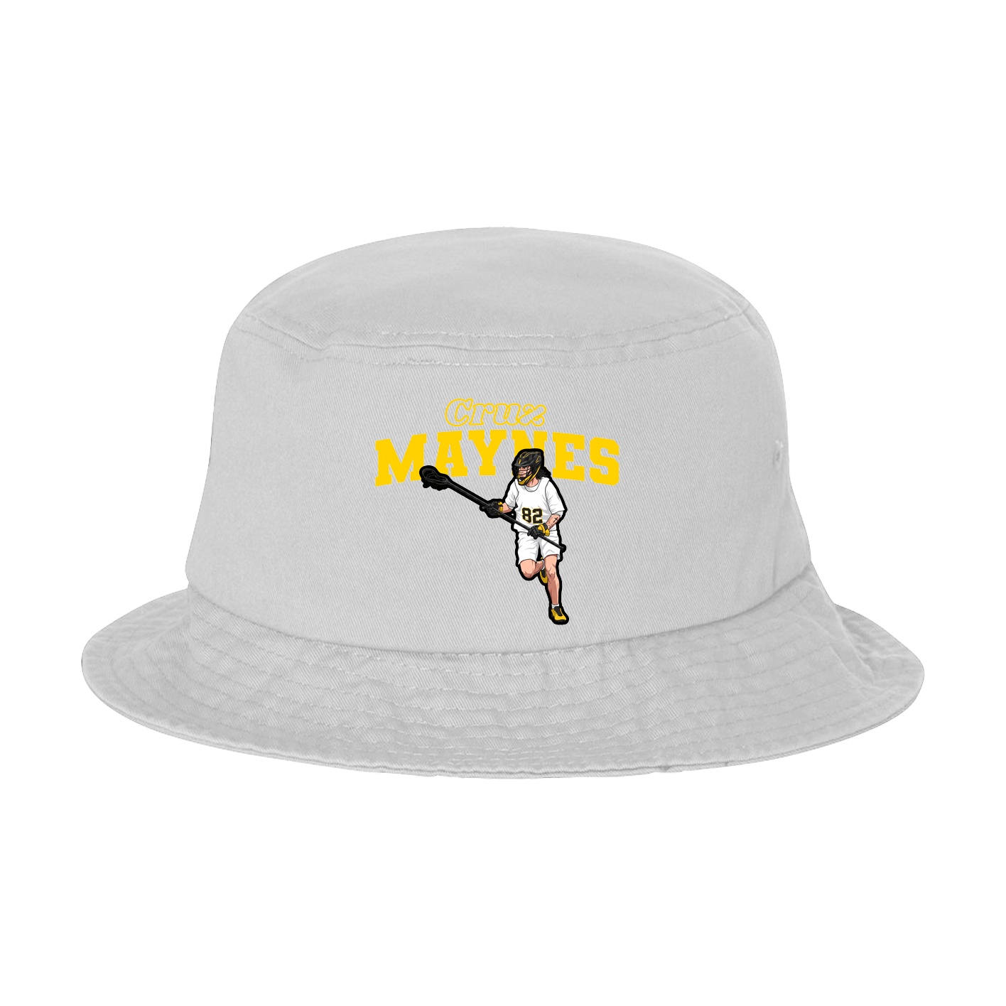 Bucket Cap — Name Arch in White