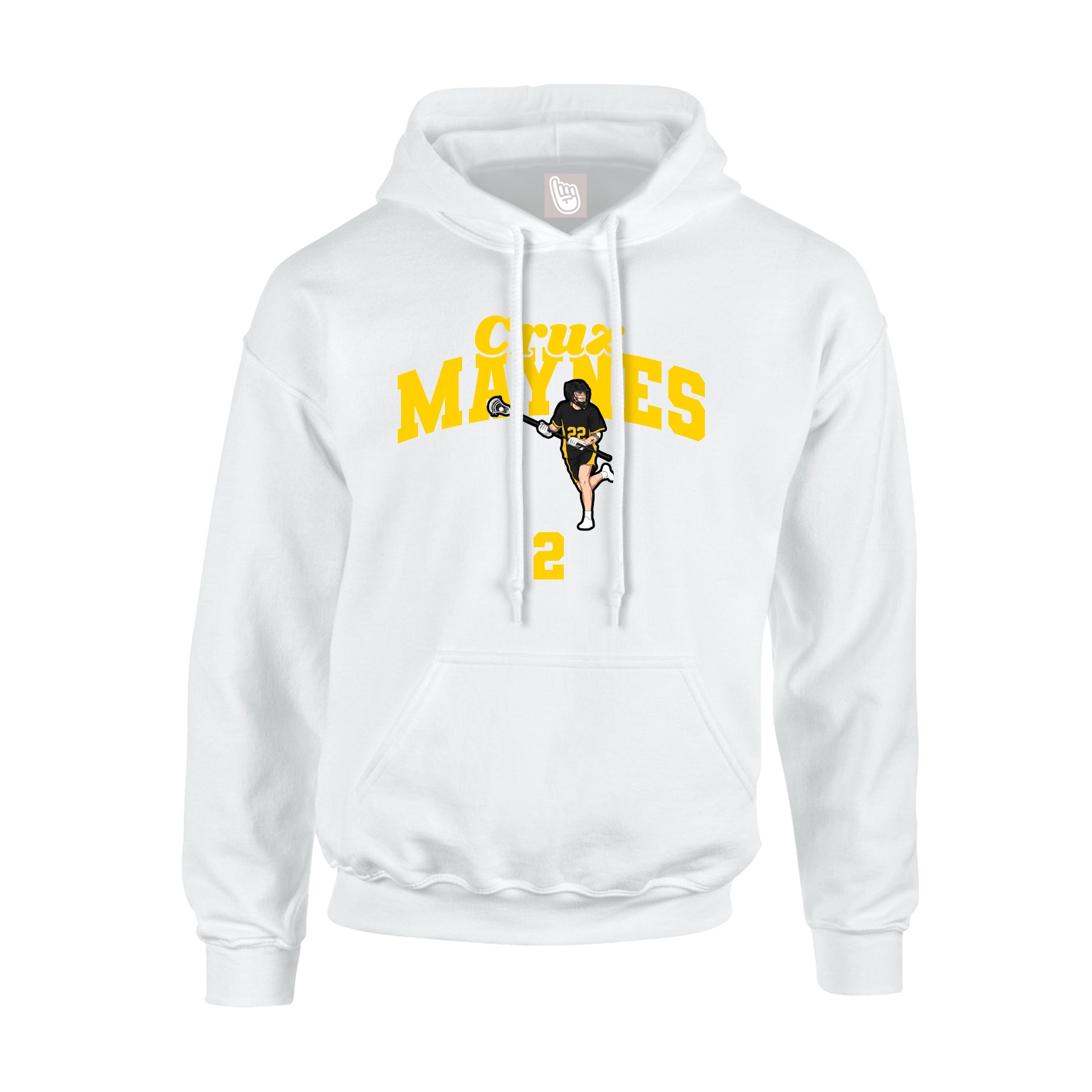 Youth Hoodie — Signature Arch in White