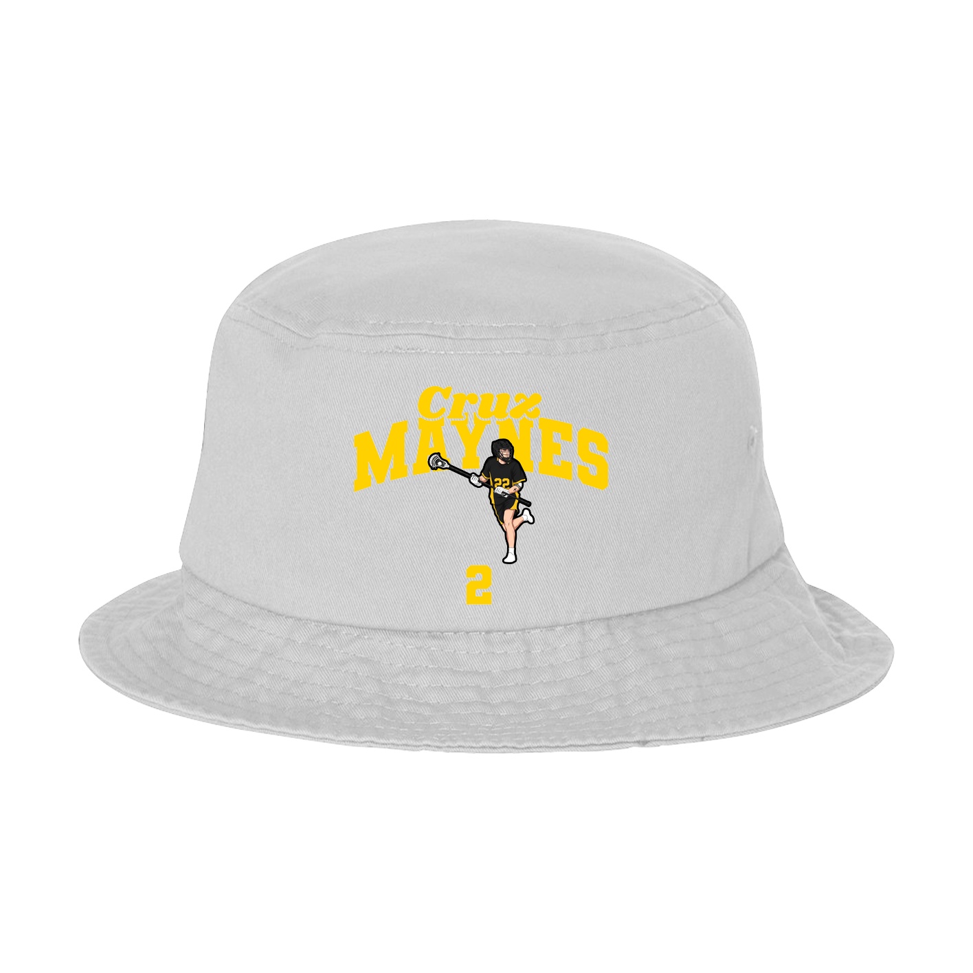 Bucket Cap — Signature Arch in White