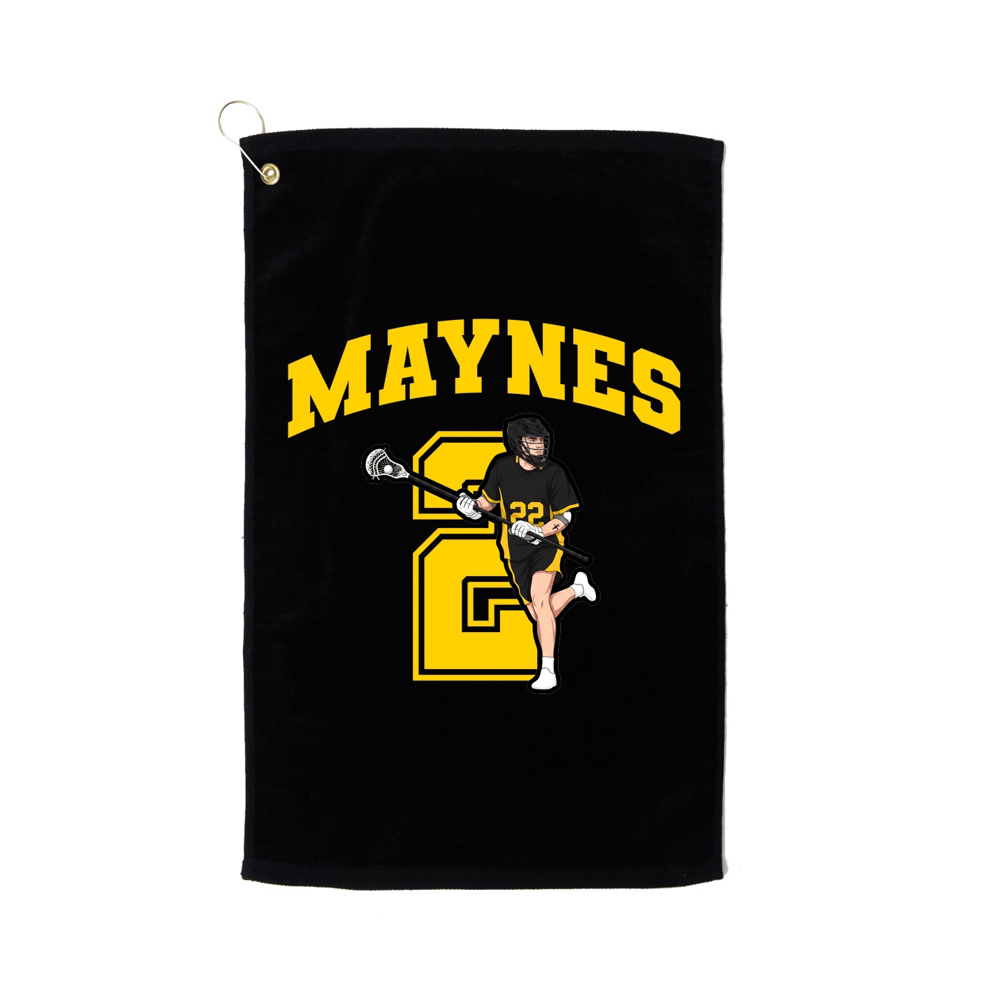 Golf Towel — Number in Black