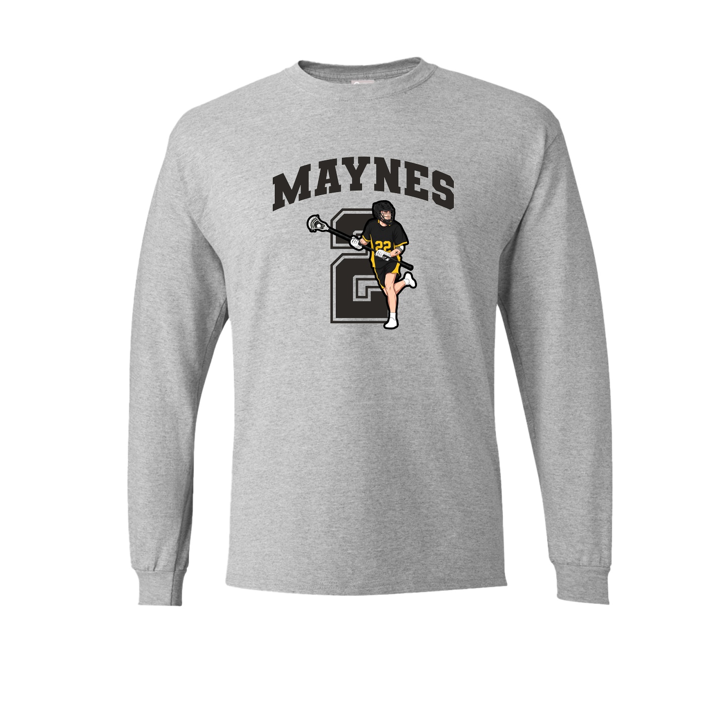Long Sleeve Tee — Number in Grey