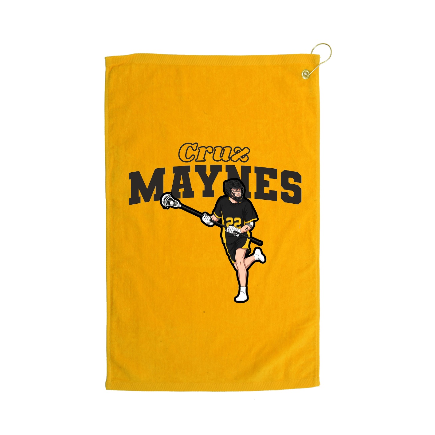 Golf Towel — Name Arch in Gold