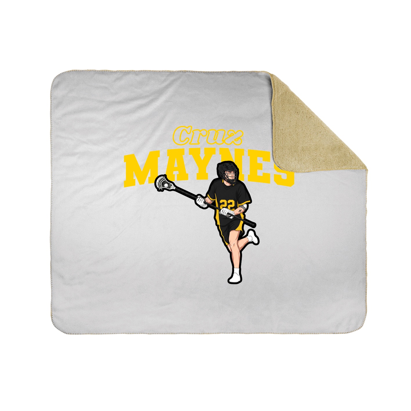 Throw Blanket — Name Arch in White