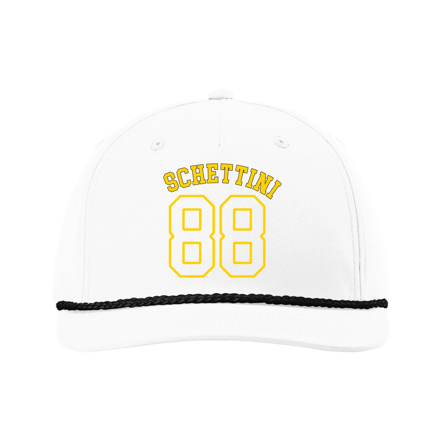 Five-Panel Classic Rope Cap — Shirsey Arch in White