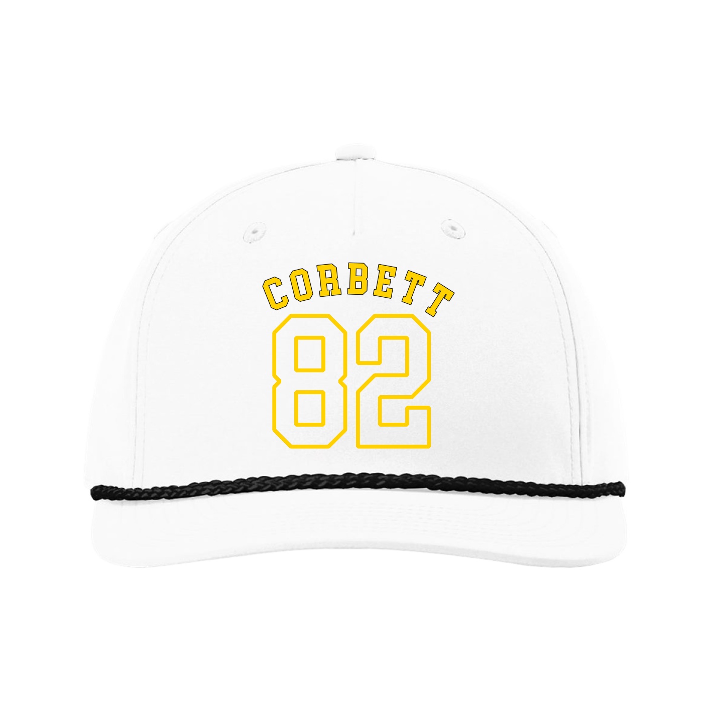 Five-Panel Classic Rope Cap — Shirsey Arch in White