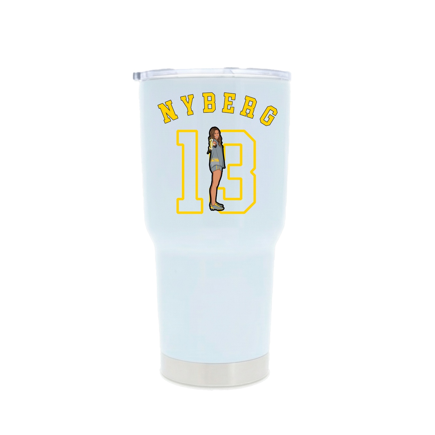 30oz Stainless Steel Tumbler — Shirsey Arch in White
