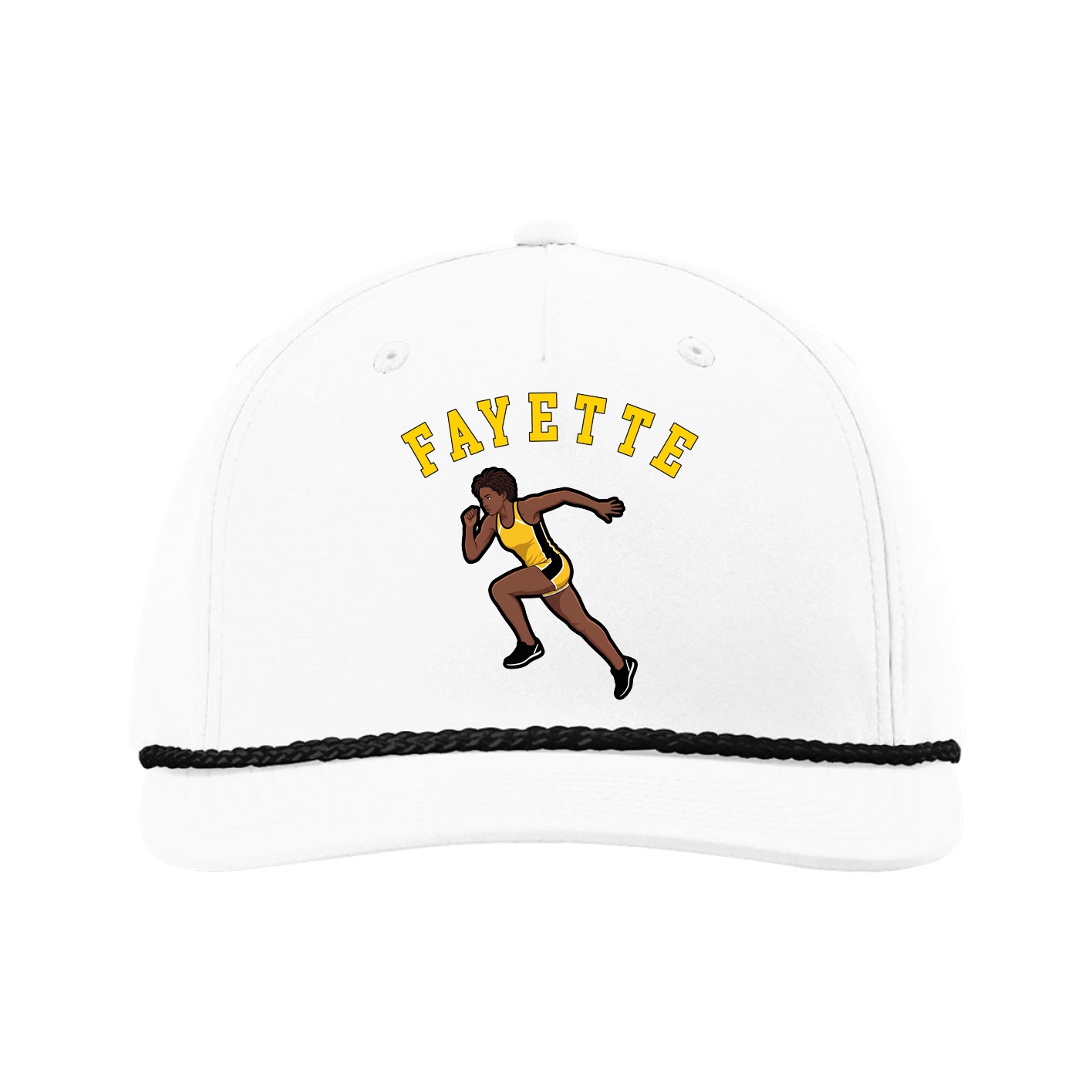 Five-Panel Classic Rope Cap — Shirsey Arch in White