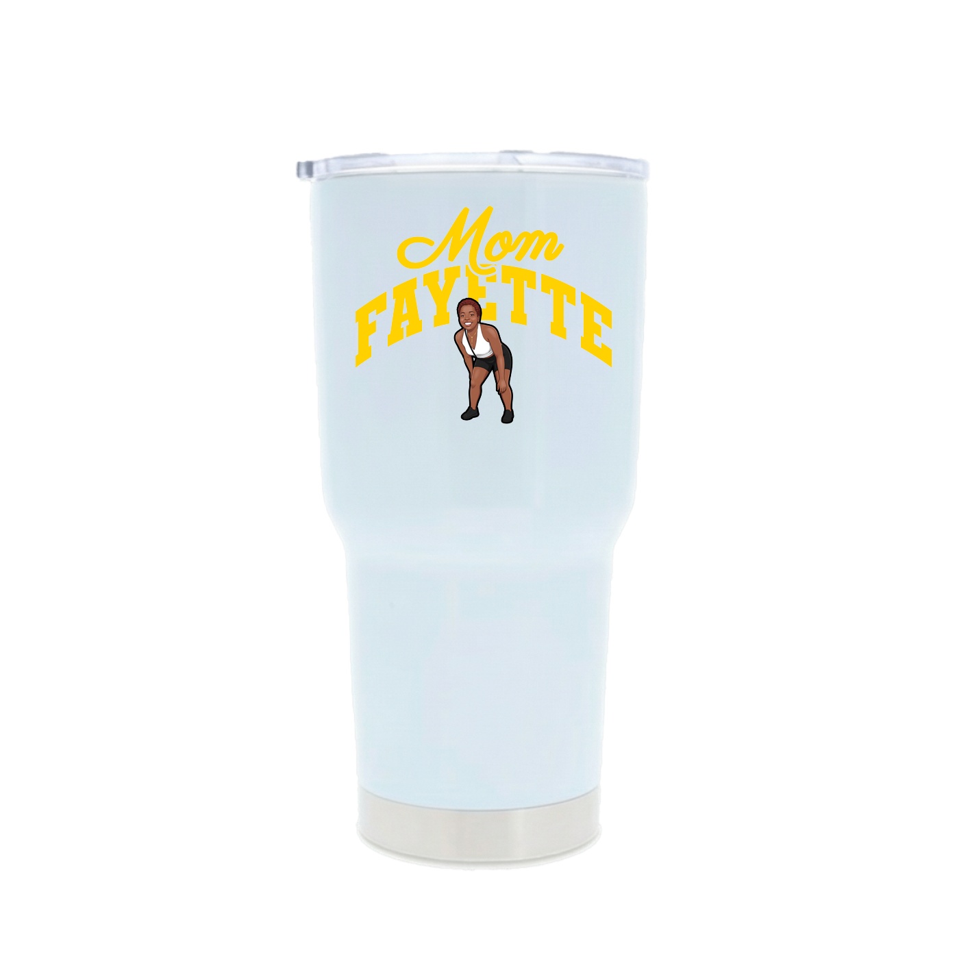 30oz Stainless Steel Tumbler — Mothers Day Arch in White