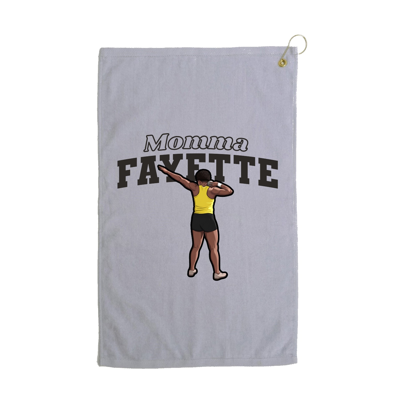 Golf Towel — Mothers Day Block in Grey