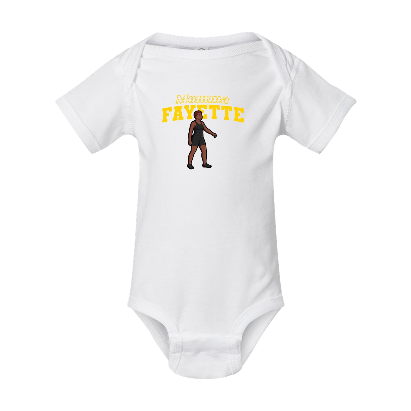 Baby Onesie — Mothers Day Block in White