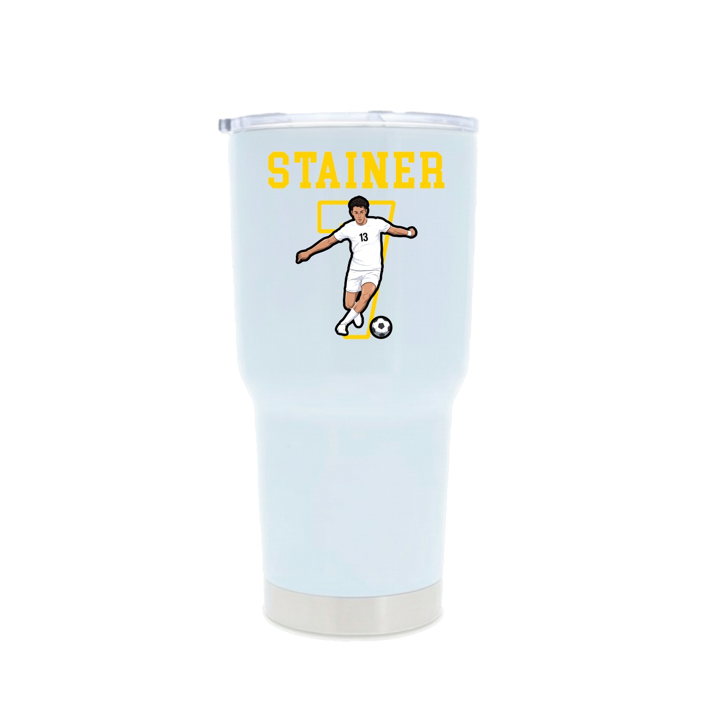 30oz Stainless Steel Tumbler — Shirsey in White