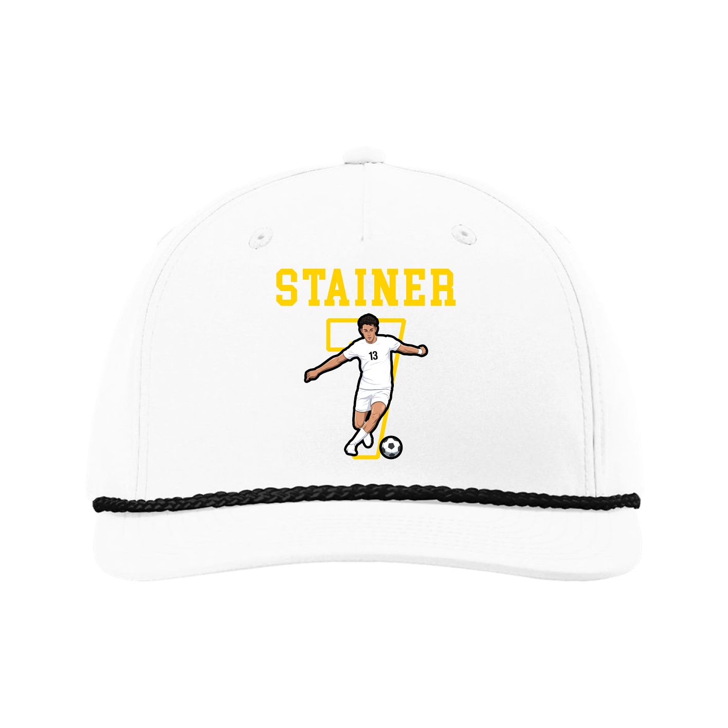 Five-Panel Classic Rope Cap — Shirsey in White