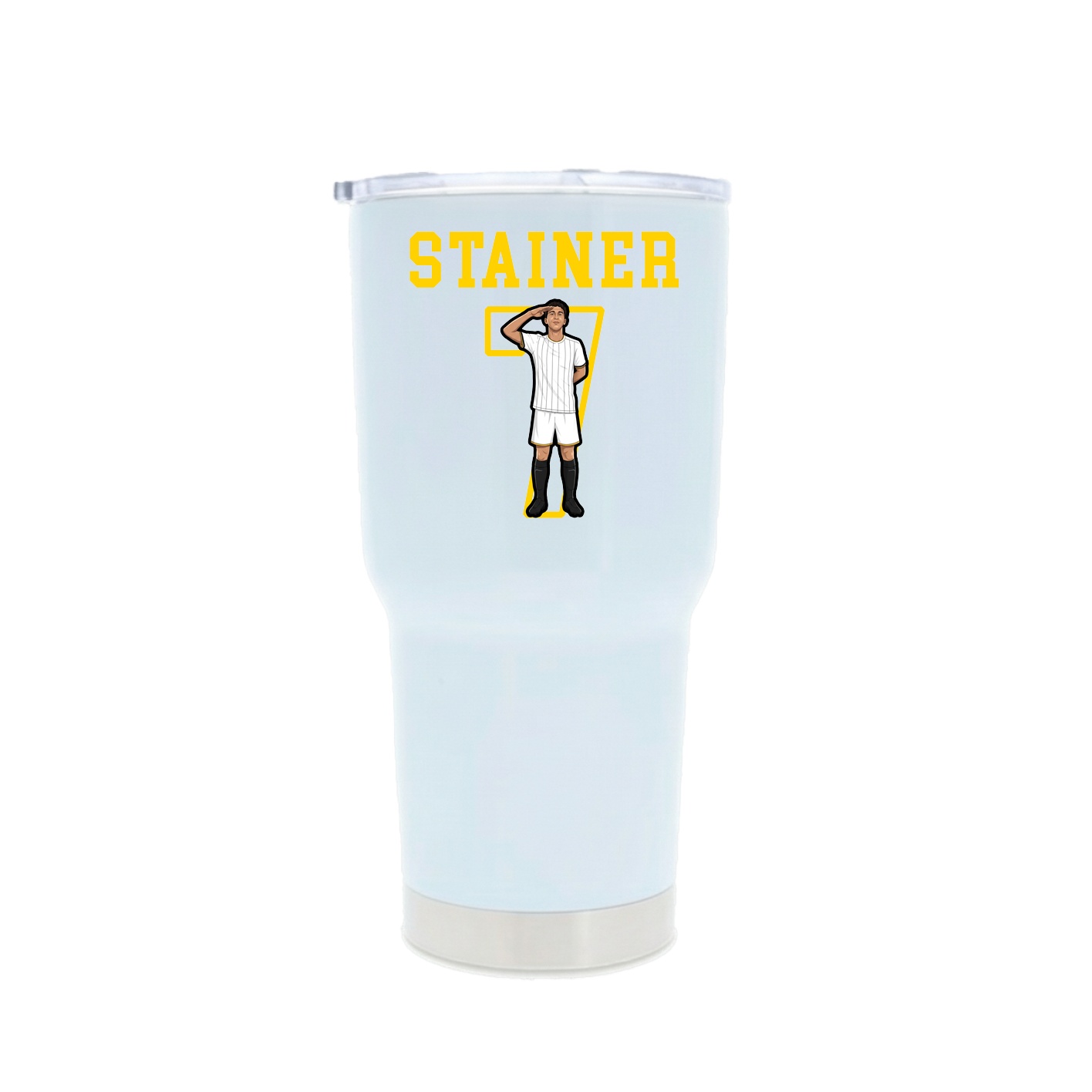 30oz Stainless Steel Tumbler — Shirsey in White