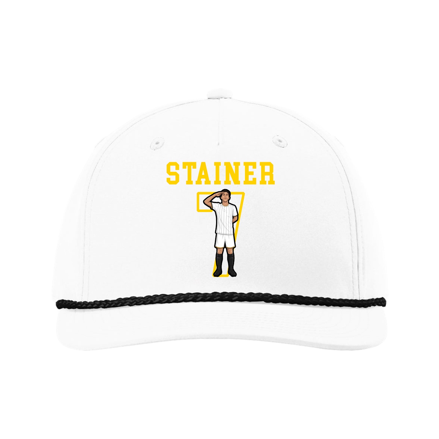 Five-Panel Classic Rope Cap — Shirsey in White
