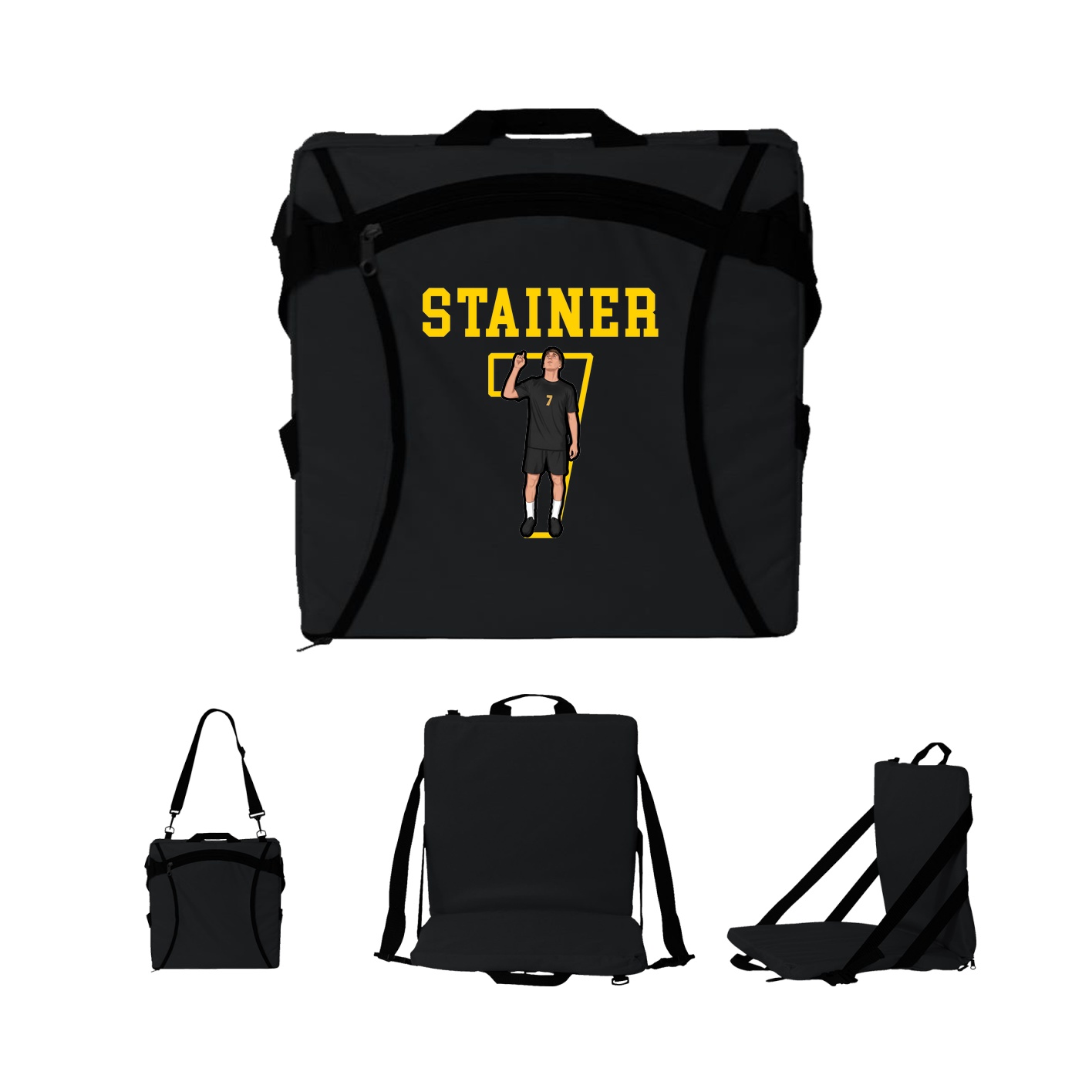 Folding Stadium Seat — Shirsey in Black